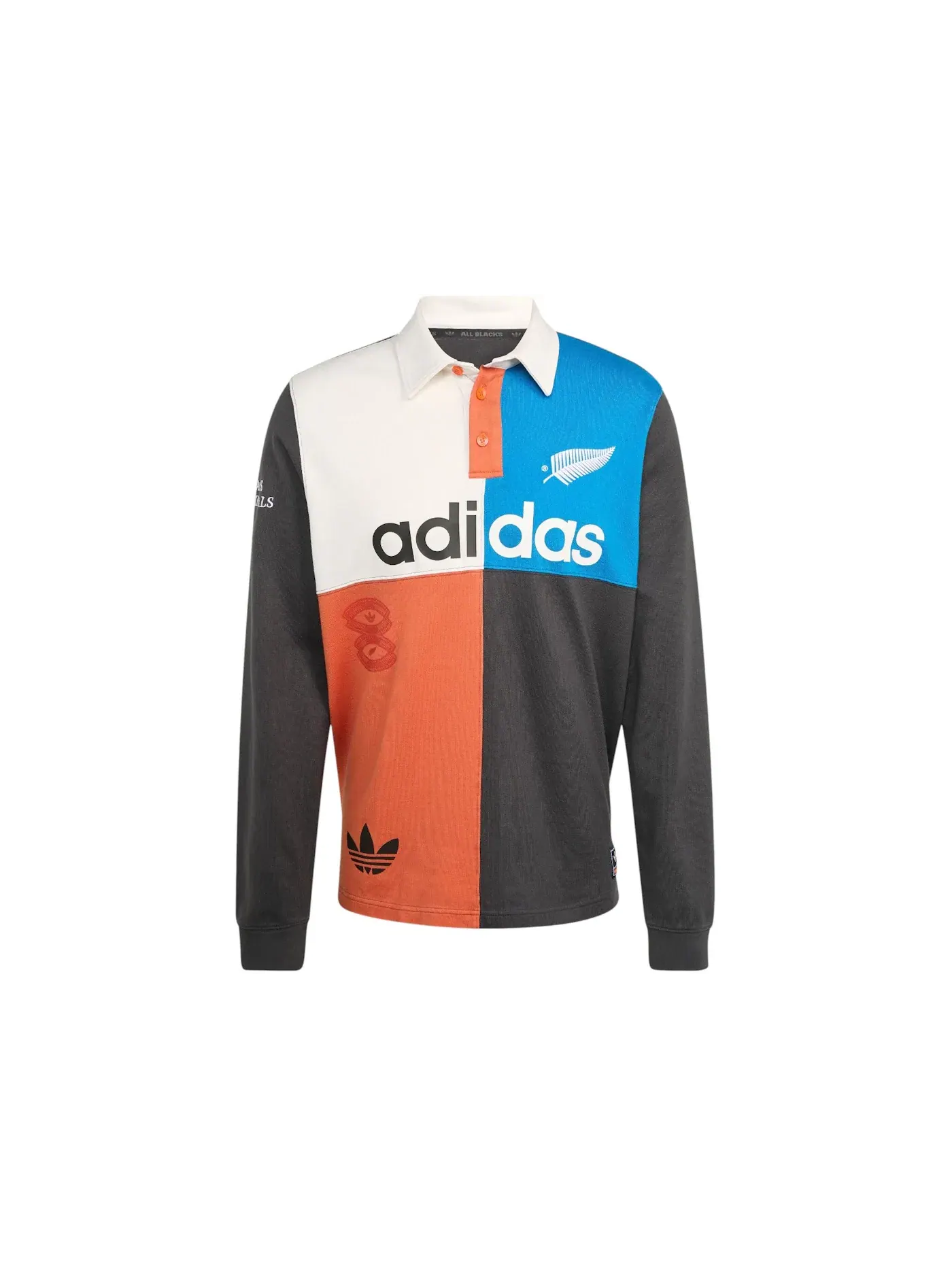 Мужская рубашка-поло Heritage Rugby с принтом модель Shirt Adidas — изображение 1 из 1, черный