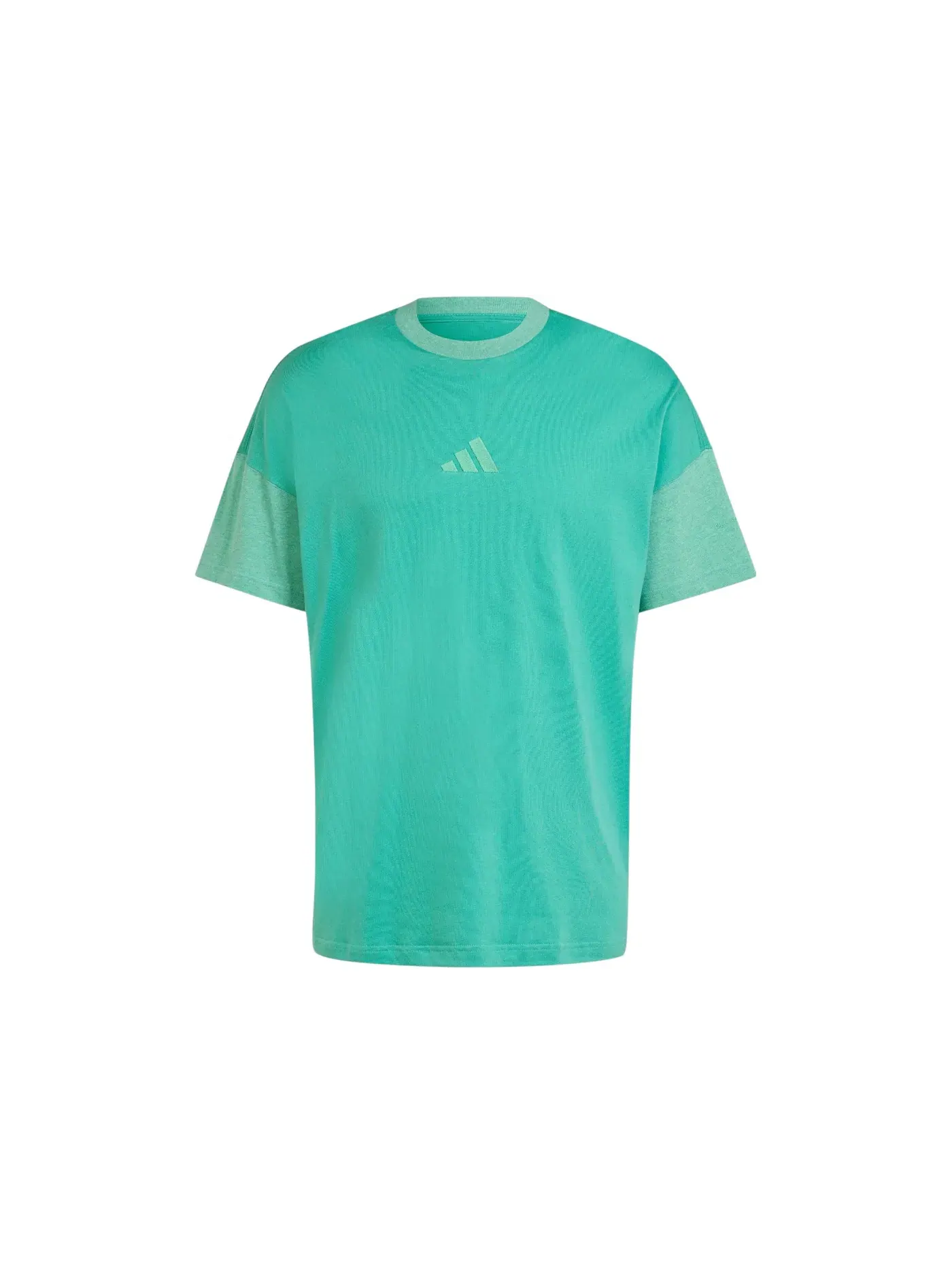 Мужская футболка с длинным рукавом Adidas All Szn Colorblock — изображение 1 из 1, зеленый белый