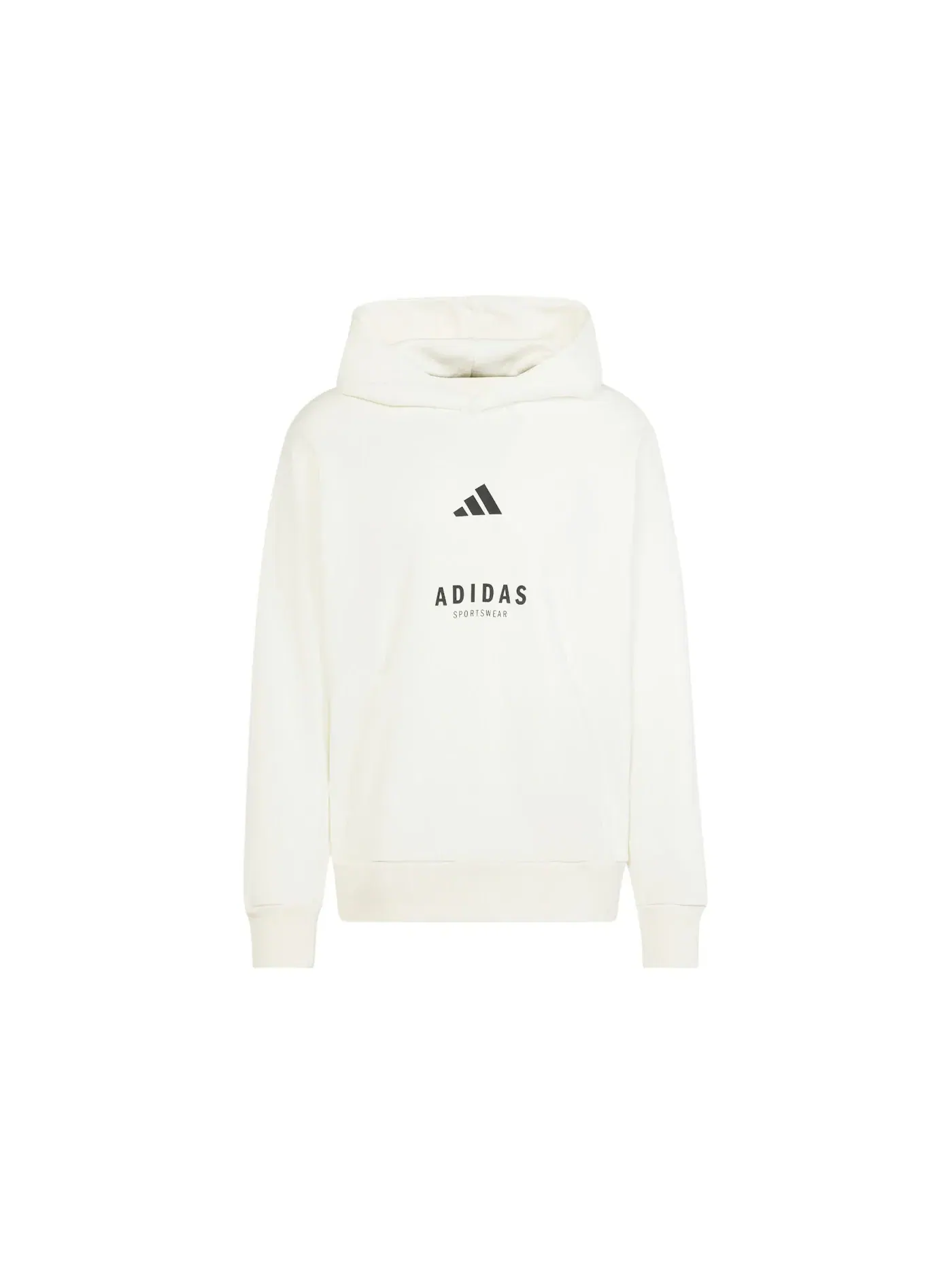 Мужская худи с принтом All Szn Fleece Graphic Hoodie Adidas — изображение 1 из 1, белый/черный