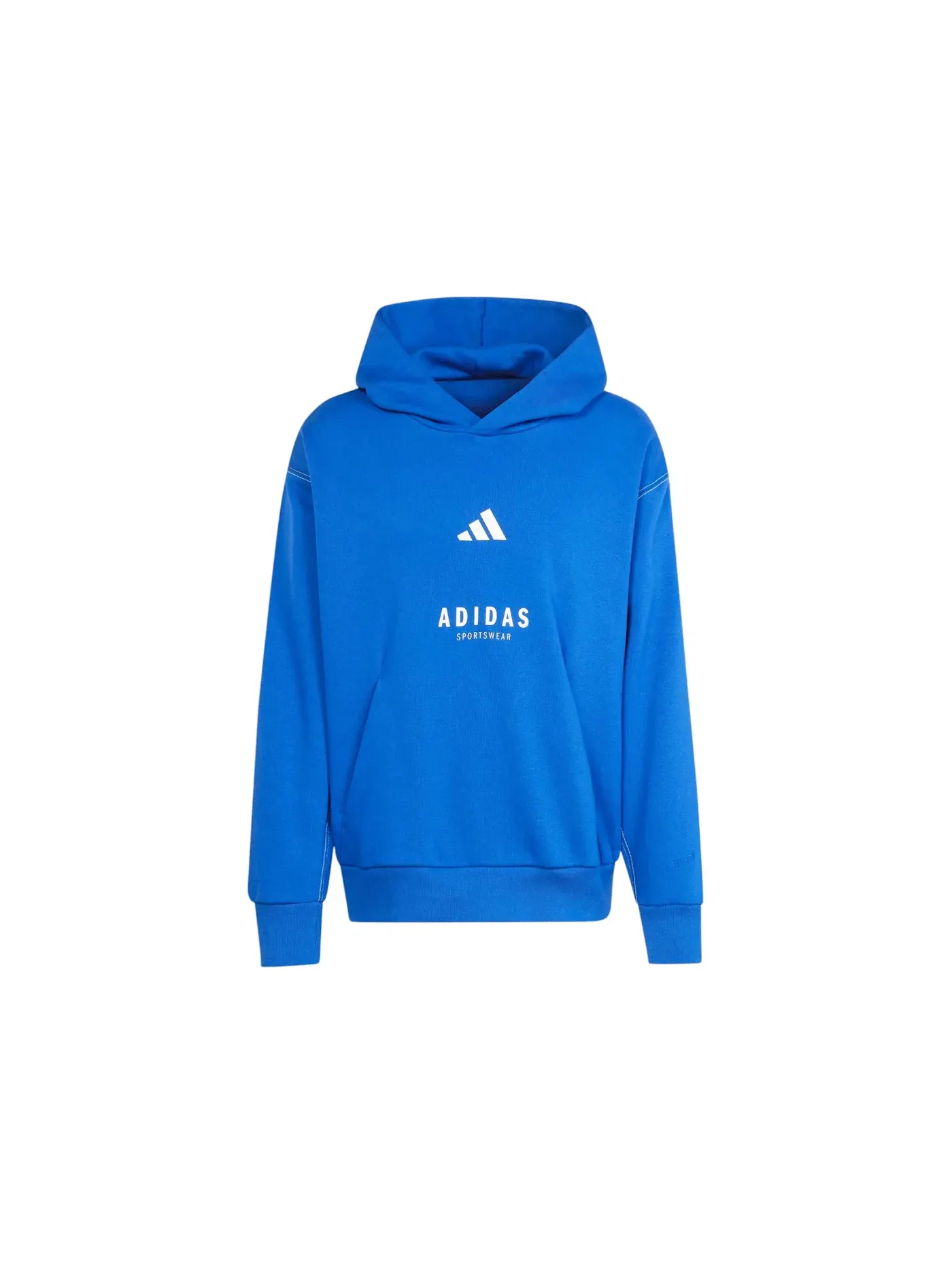 Мужская худи с принтом All Szn Fleece Hoodie Adidas — изображение 1 из 1, синий белый