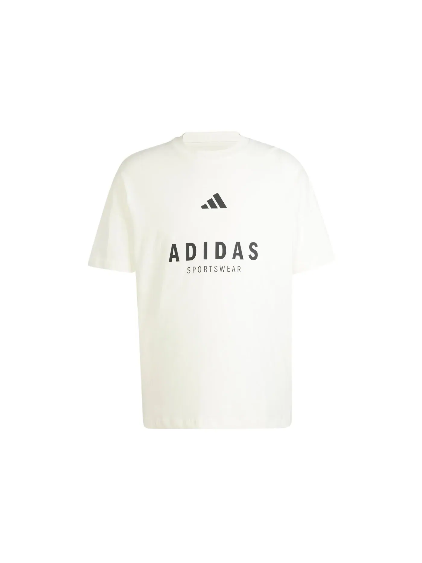 Мужская футболка с принтом Adidas — изображение 1 из 1, белый