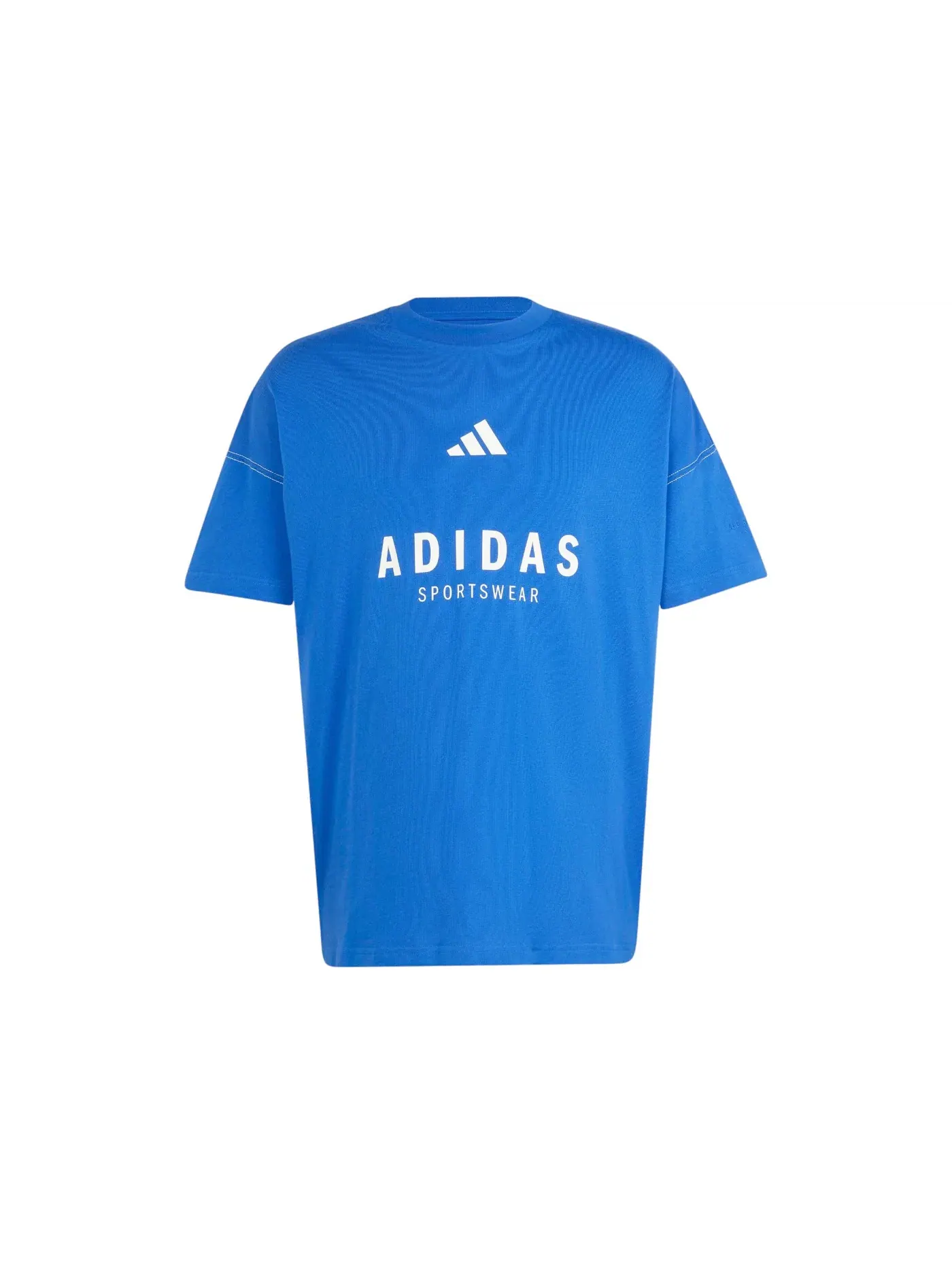 Мужская футболка с принтом Adidas — изображение 1 из 1, синий