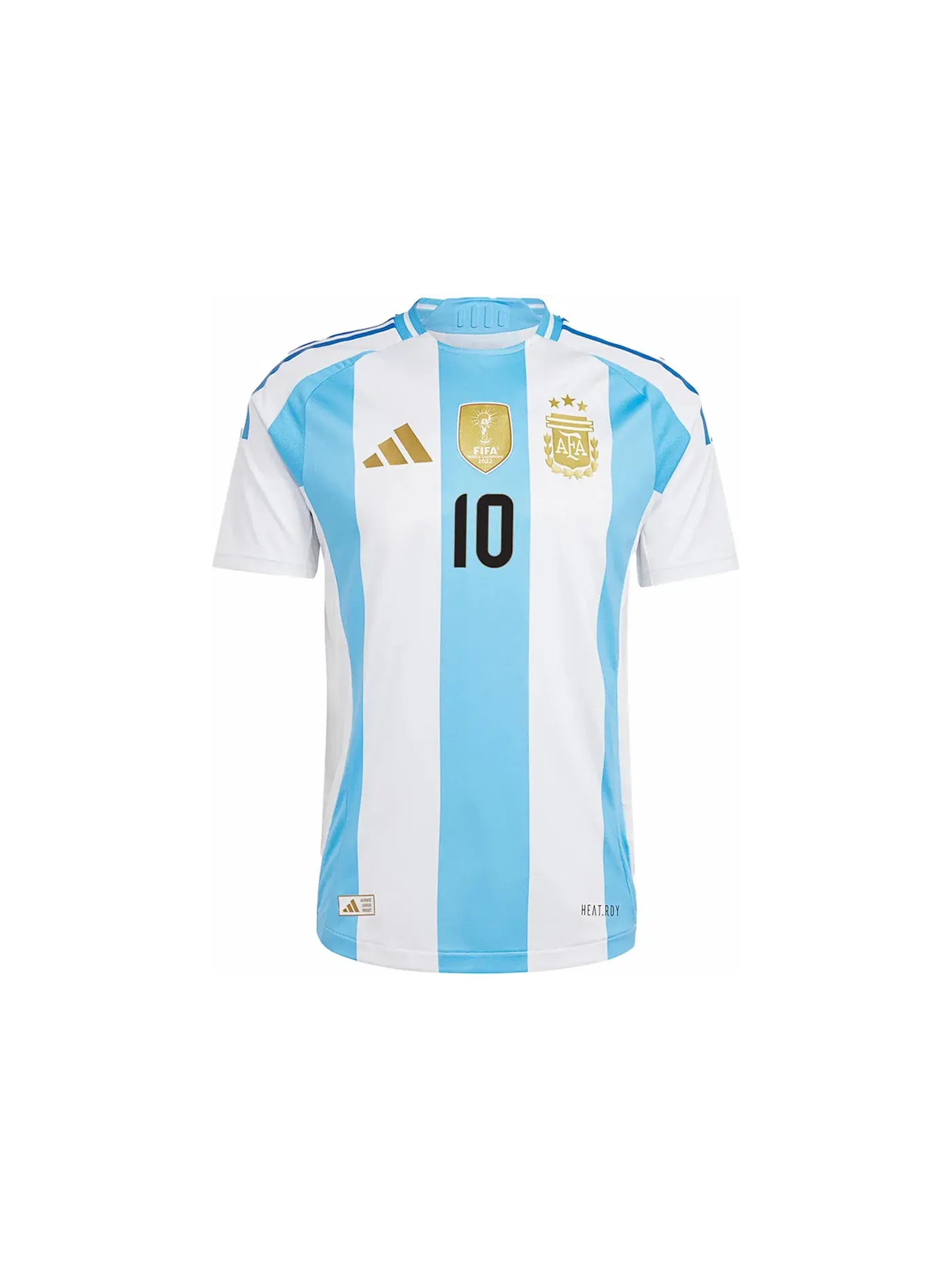 Мужская футболка с длинным рукавом Argentina 2024 Home Authentic Messi Jersey Adidas — изображение 1 из 2, белый/синий