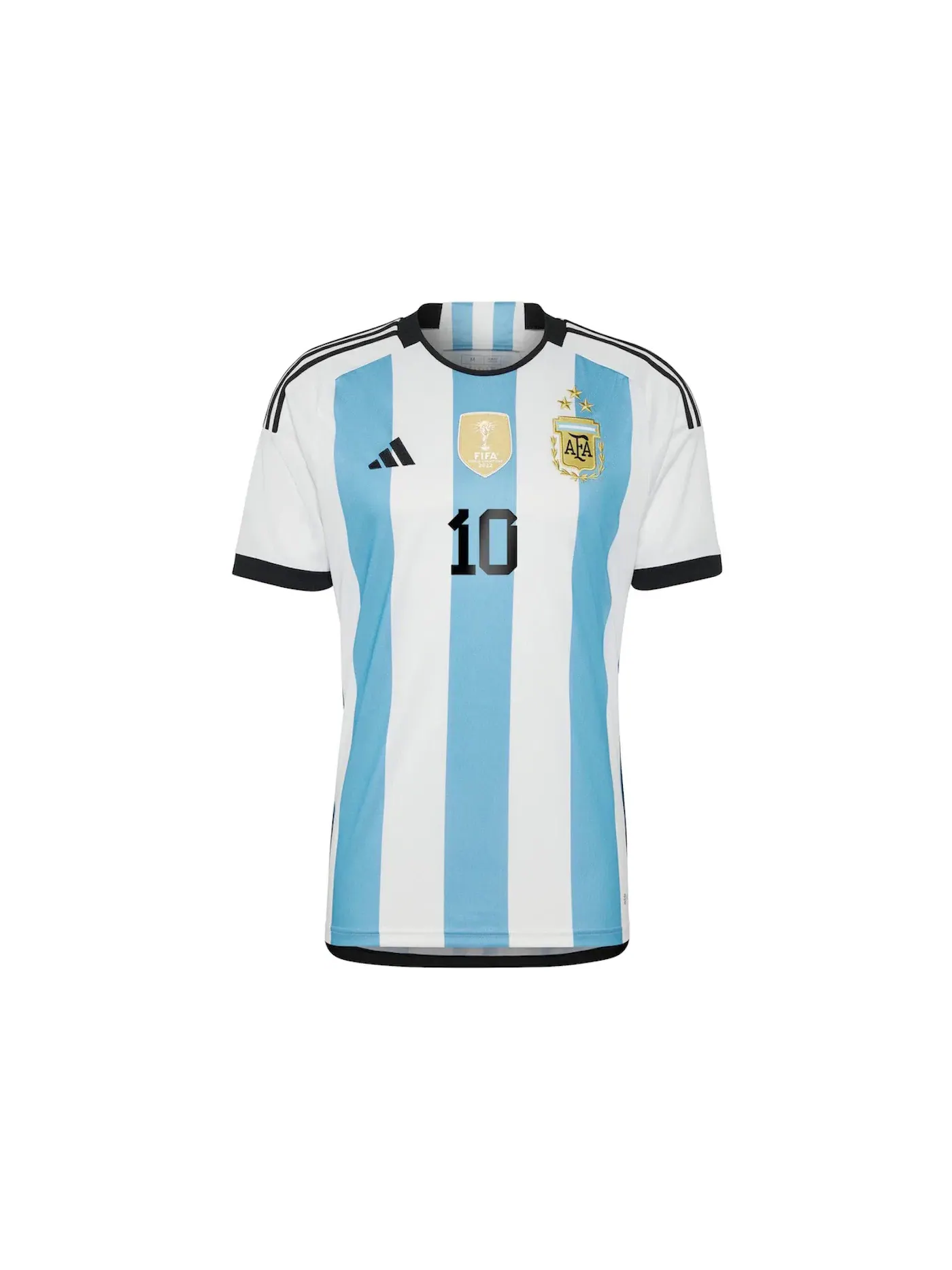 Мужская футбольная футболка с принтом Argentina 23/23 Messi Winners Home Replica Jersey Adidas — изображение 1 из 2