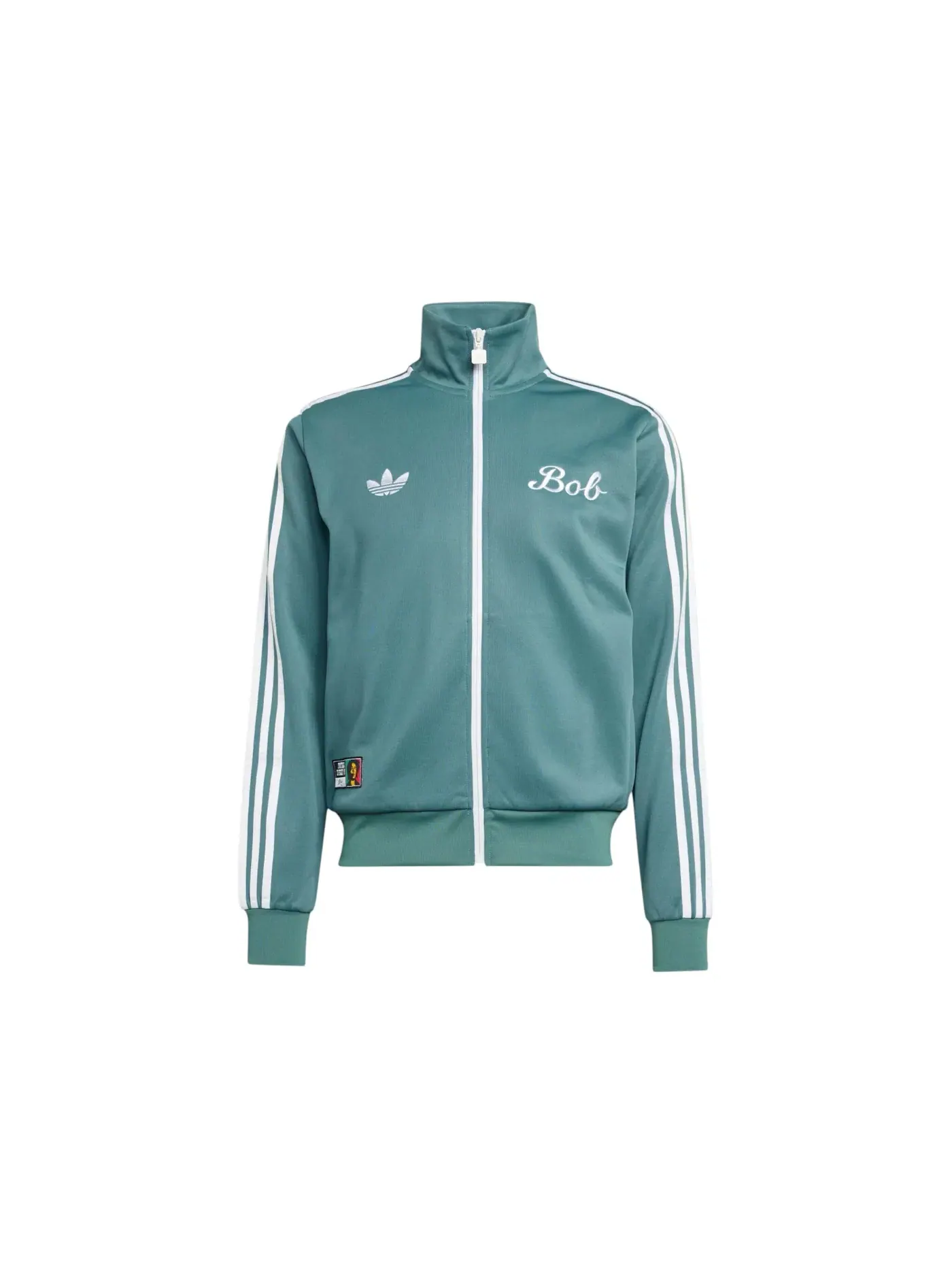 Мужская куртка с принтом Bob Marley Track Top Tech Adidas, Tech Emerald — изображение 1 из 1