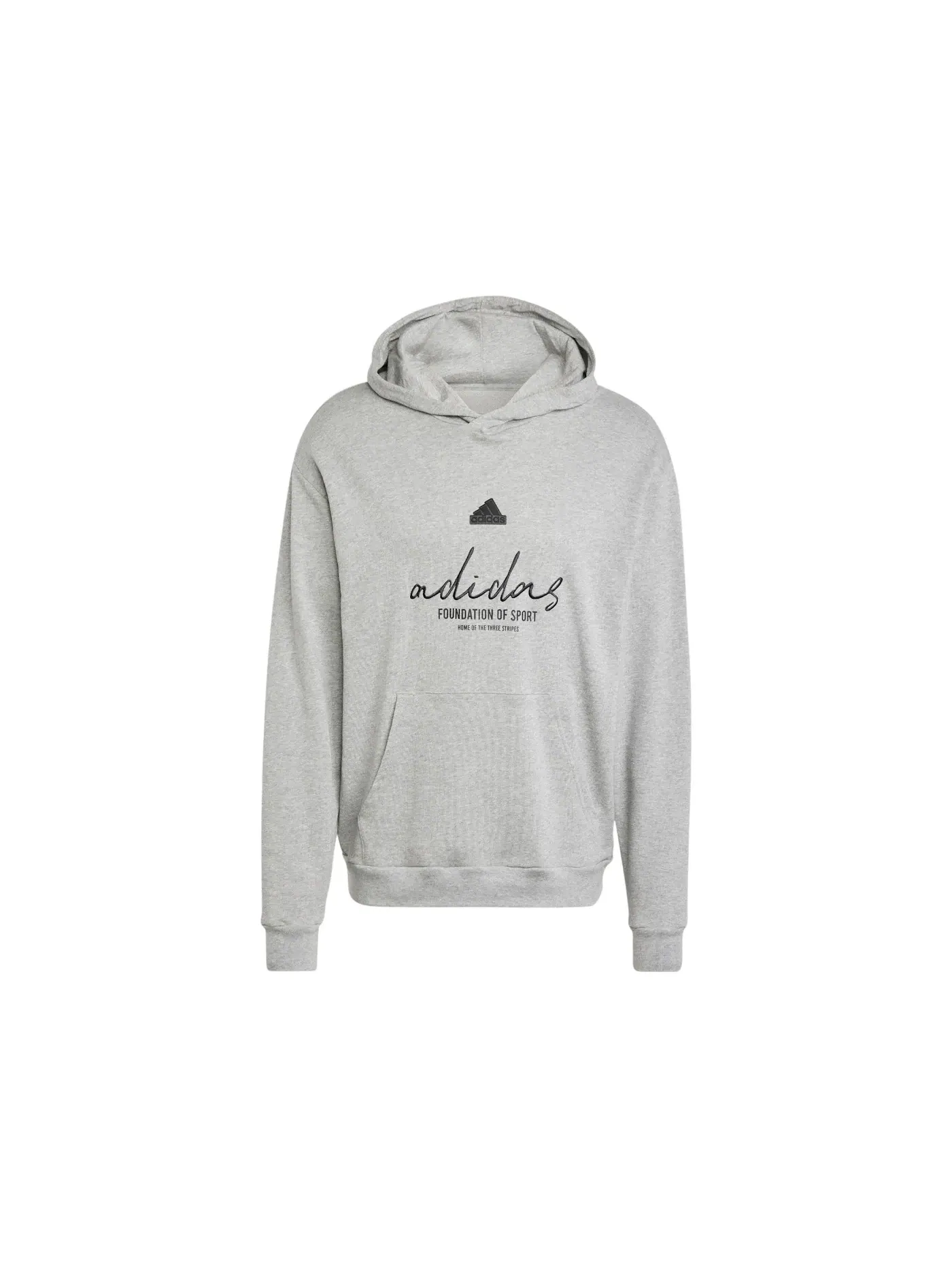 Мужская худи с французским флисом Adidas Hoodie — изображение 1 из 1, серый