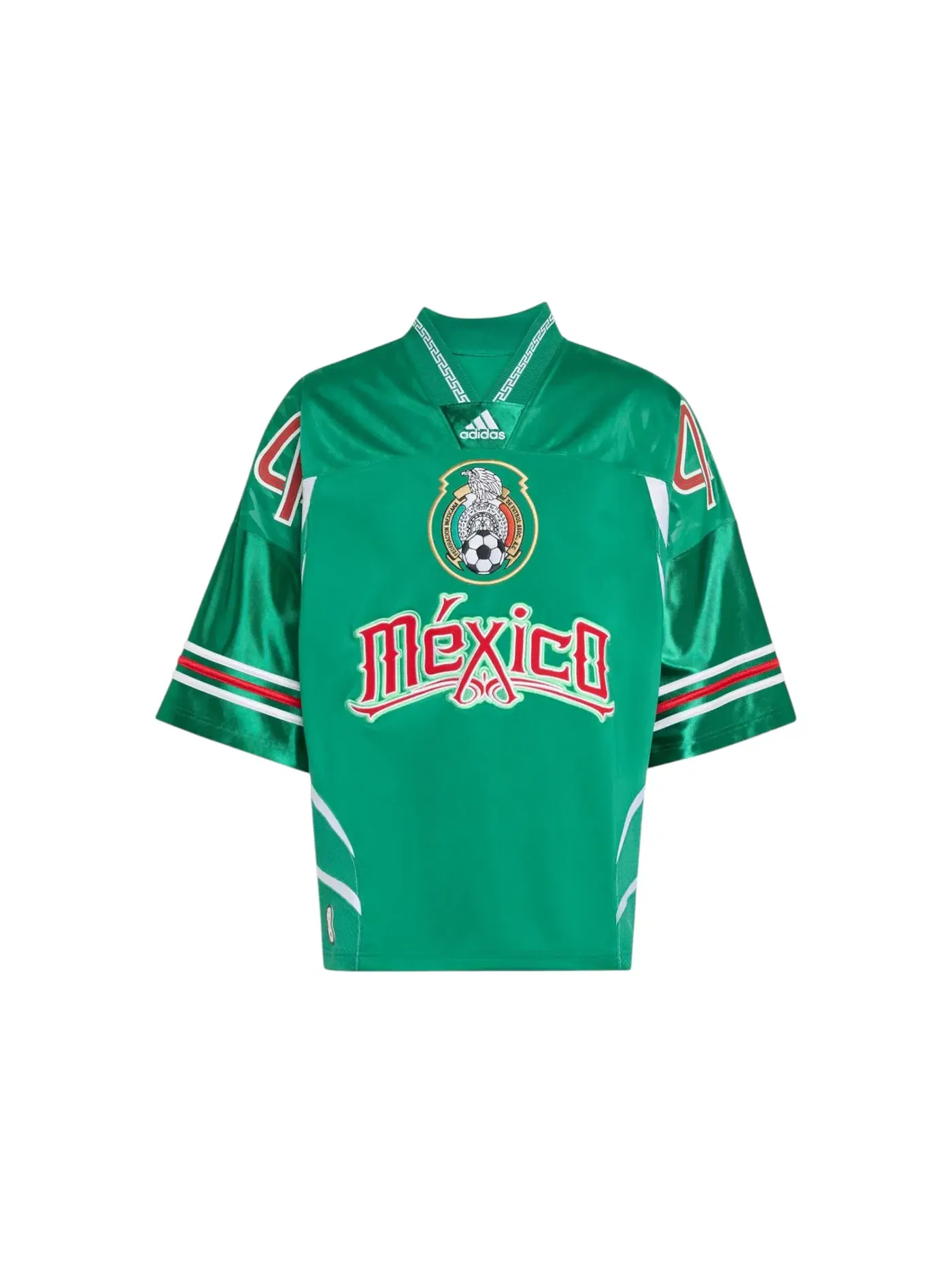Мужская футбольная джерси с длинным рукавом Adidas Bringbacks Remixed Mexico Jersey — изображение 1 из 1, зеленый
