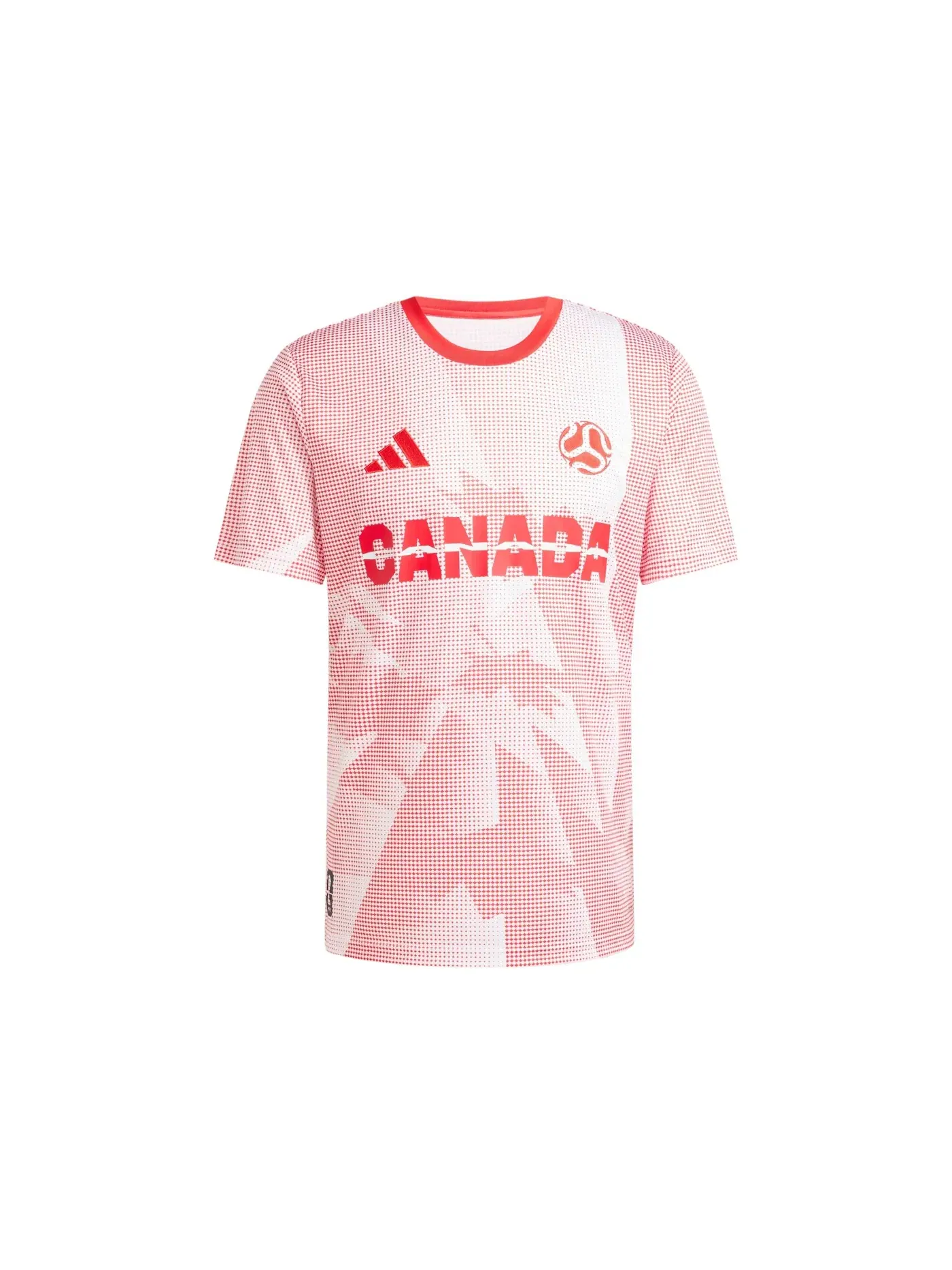 Мужская футбольная джерси с длинным рукавом Jersey Adidas — изображение 1 из 1, белый красный