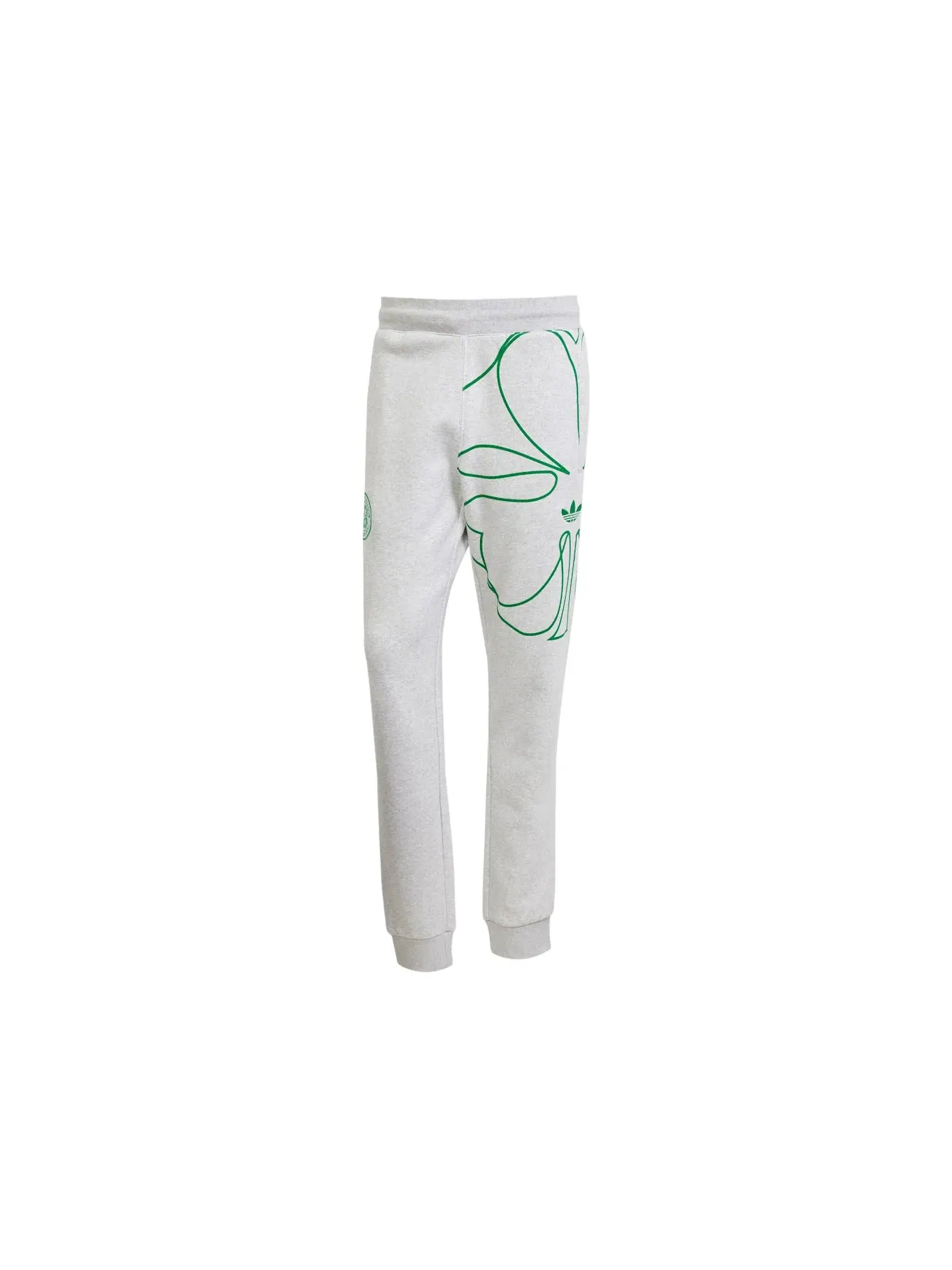 Мужские спортивные штаны с принтом Adidas Celtic FC St. Patrick Day Pant — изображение 1 из 1, светлый серый зеленый