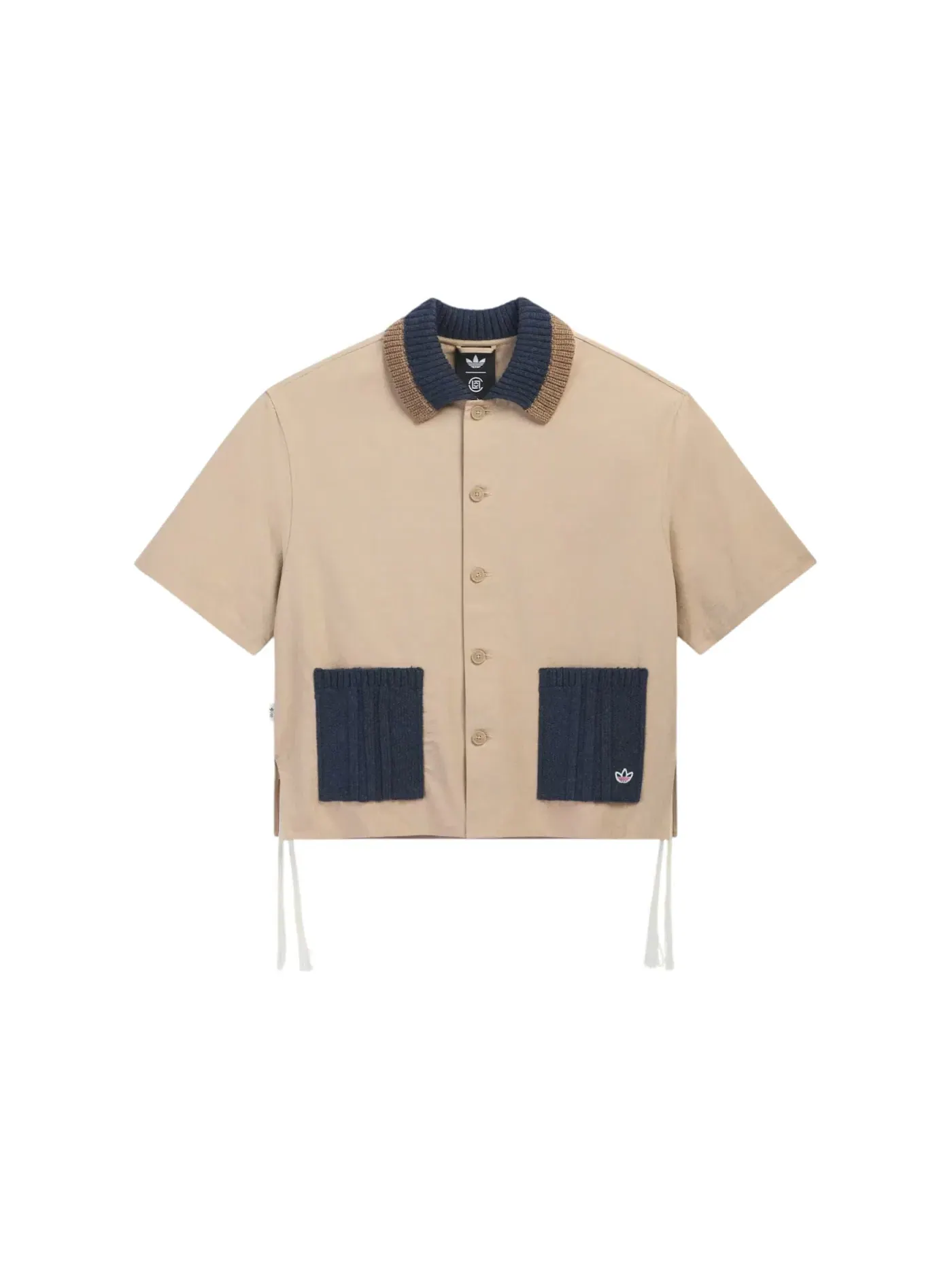 Мужская рубашка-гавайка с принтом CLOT SS Guayabera By Edison Chen Adidas, Warm Sandstone — изображение 1 из 2