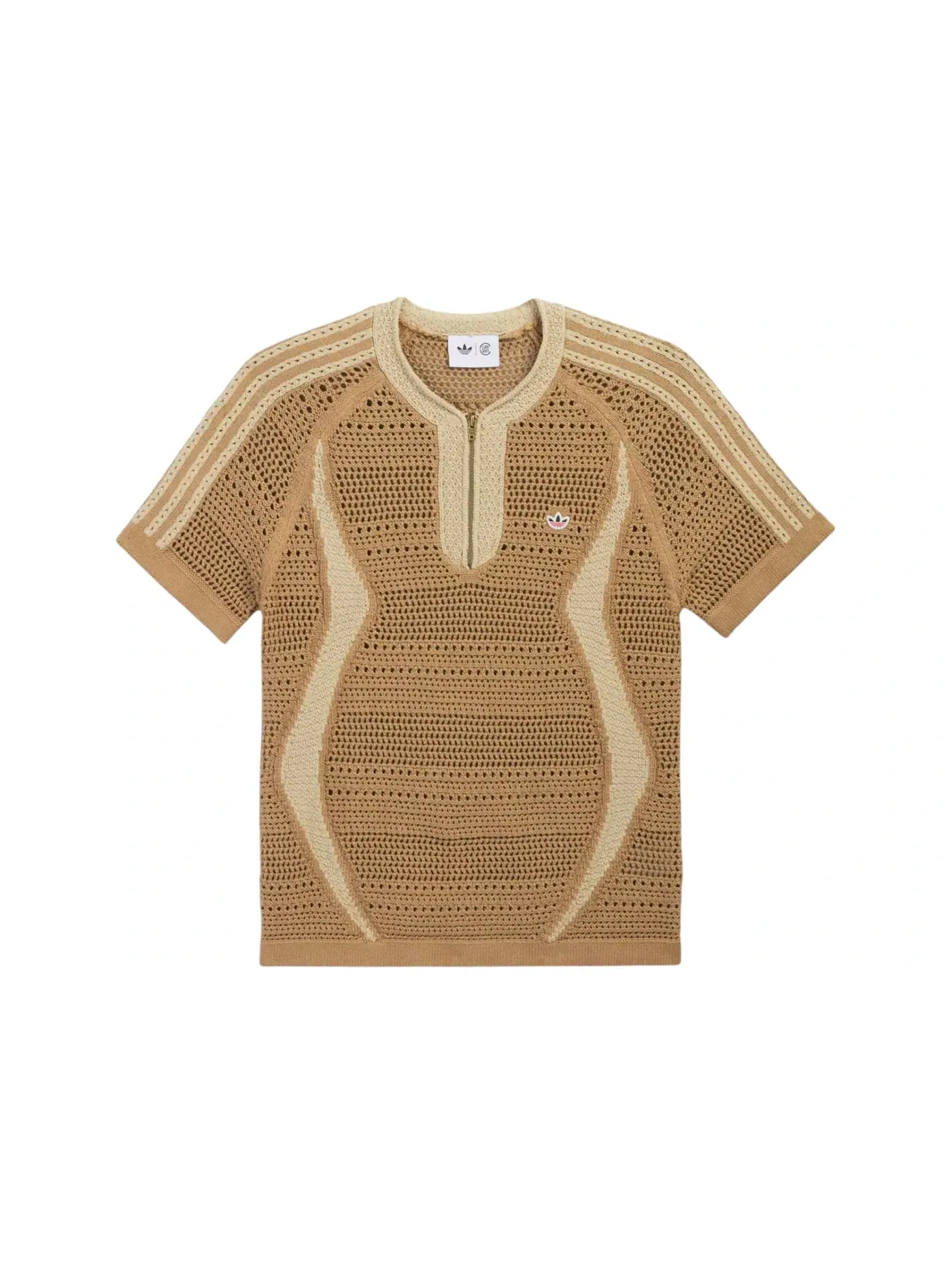 Мужская футболка с принтом CLOT X Adidas Originals Knit Jersey By Edison Chen Adidas, Cardboard — изображение 1 из 2