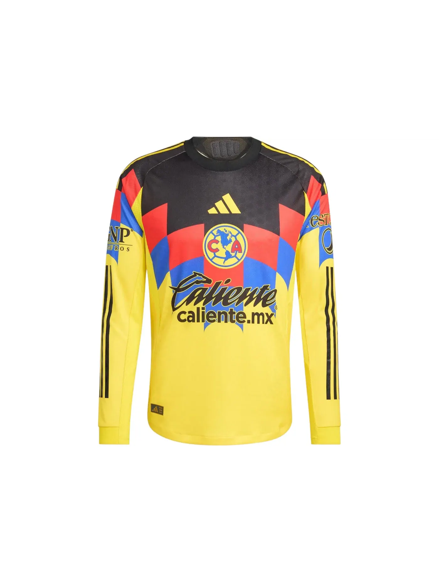 Мужская футболка с длинным рукавом Adidas Club America 25/26 Long Sleeve Home Authentic Jersey — изображение 1 из 1, желтый
