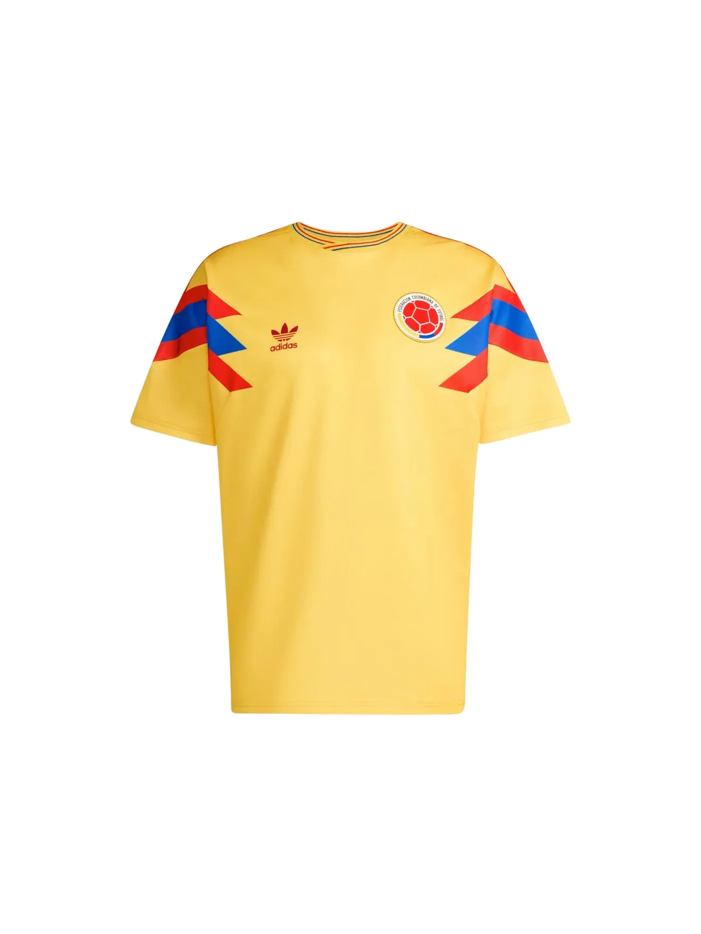 Мужская футбольная футболка с принтом Adidas Colombia Away 1990 Jersey — изображение 1 из 2, золотистый