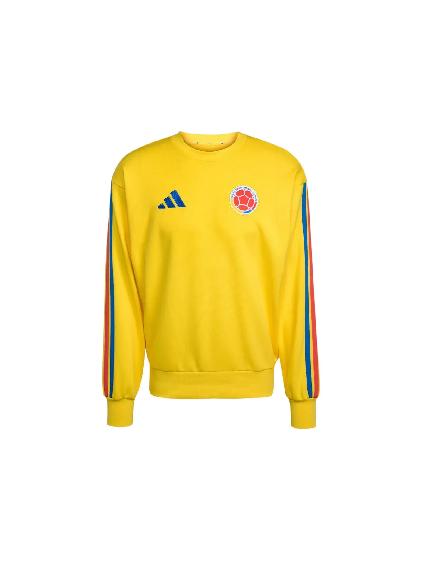 Мужской свитшот с длинным рукавом Adidas Colombia DNA Crew Sweatshirt — изображение 1 из 1, желтый
