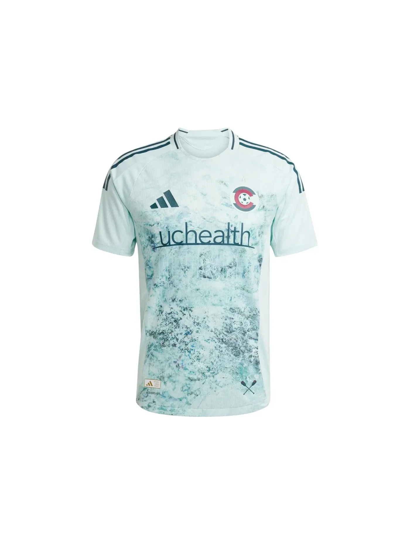 Мужская футболка-джерси с длинным рукавом Adidas Colorado Rapids 25/26 Away Authentic Jersey — изображение 1 из 1, мятный