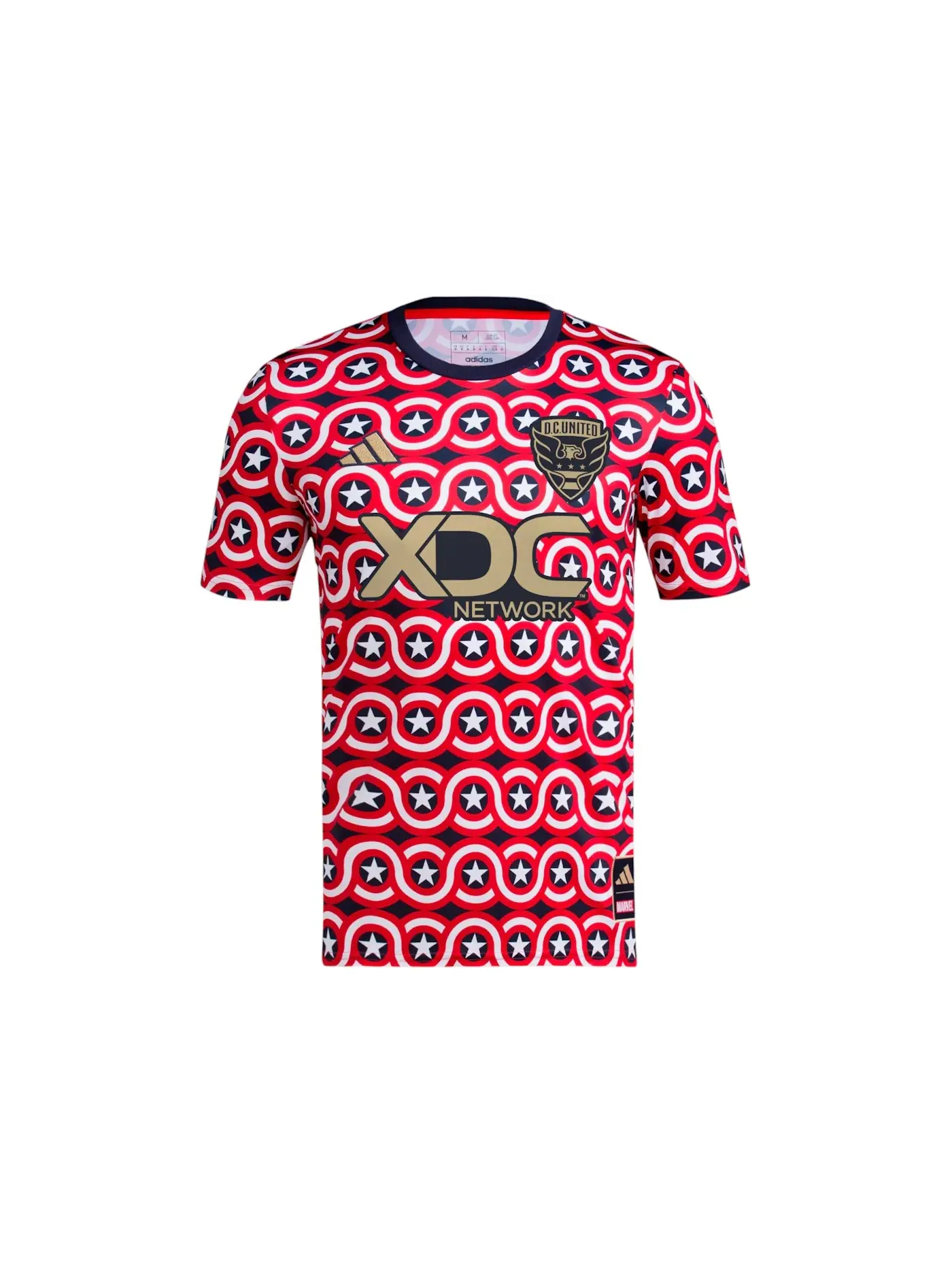 Мужская футбольная футболка с принтом Adidas D.. United Mls Americana Pre-Match Jersey, S2s Legend Ink — изображение 1 из 1