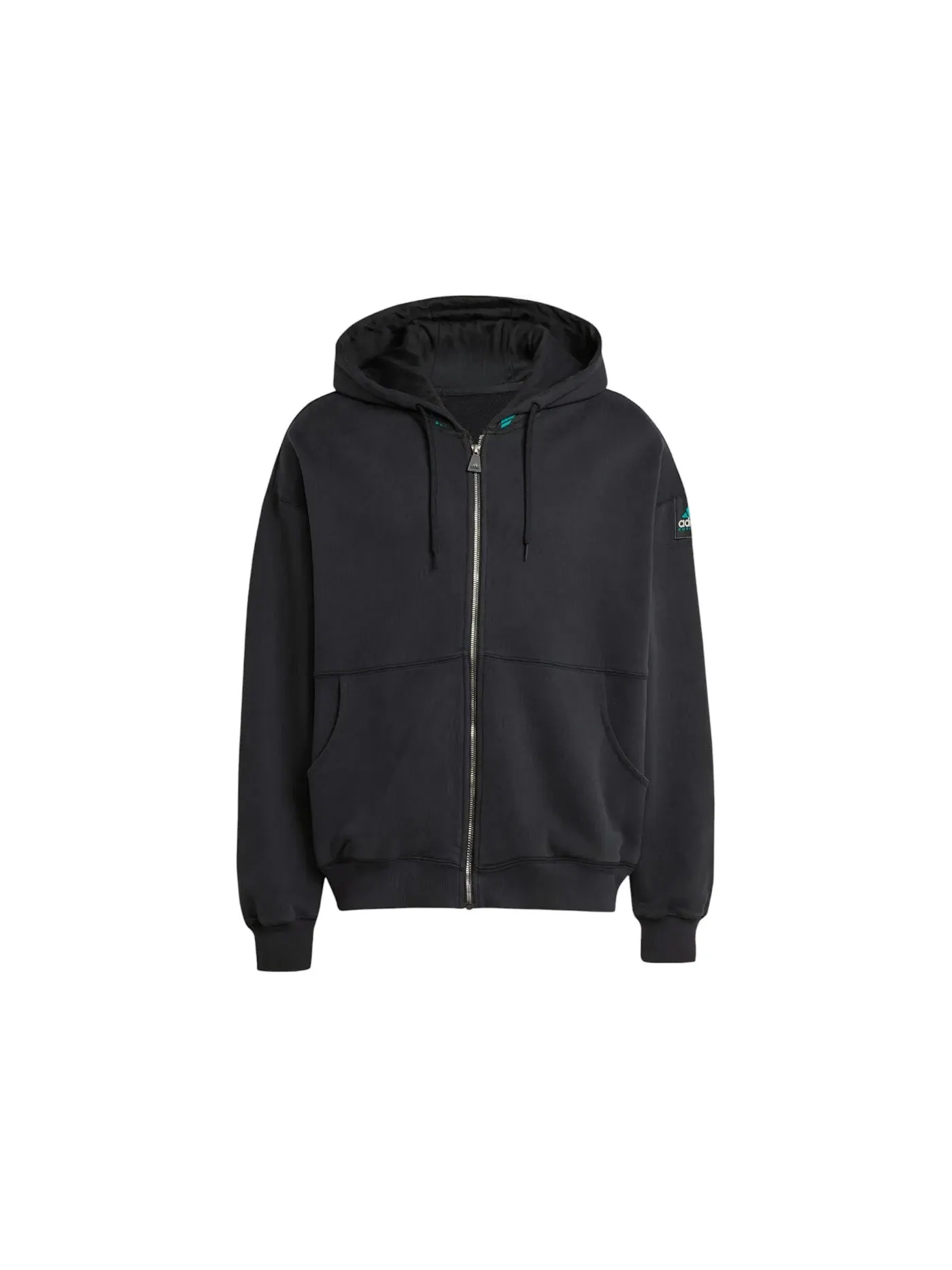 Мужская худи из флиса с полной застежкой-молнией Adidas Eqt Fleece Full Zip Hoodie — изображение 1 из 1, черный