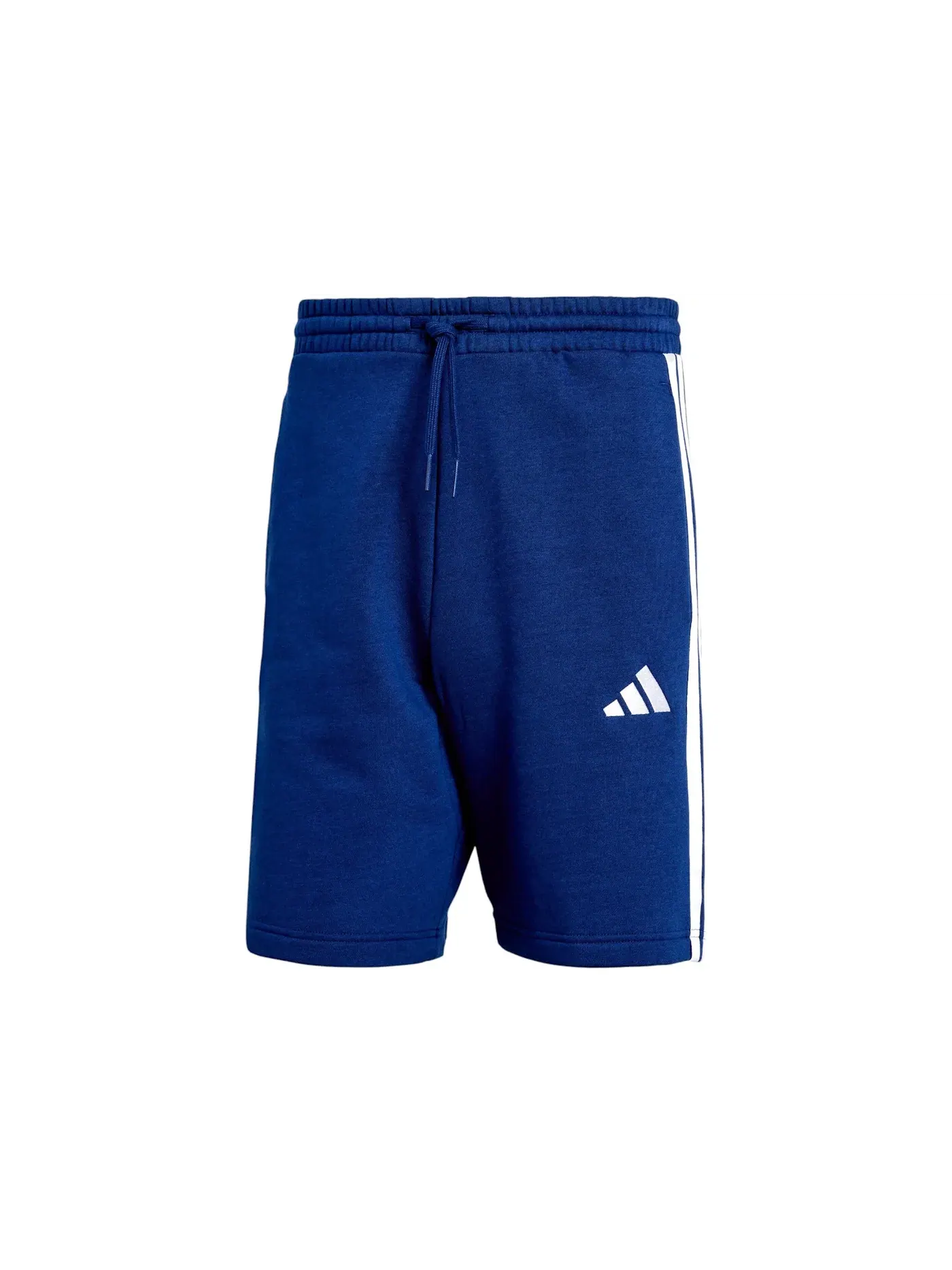 Мужские шорты с тремя полосками из футера Adidas — изображение 1 из 1, темный синий белый