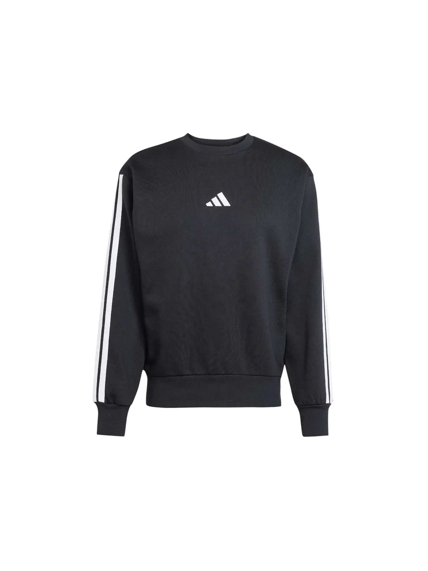 Мужской свитшот с принтом Adidas Essentials 3-Stripes Fleece Sweatshirt — изображение 1 из 1, белый