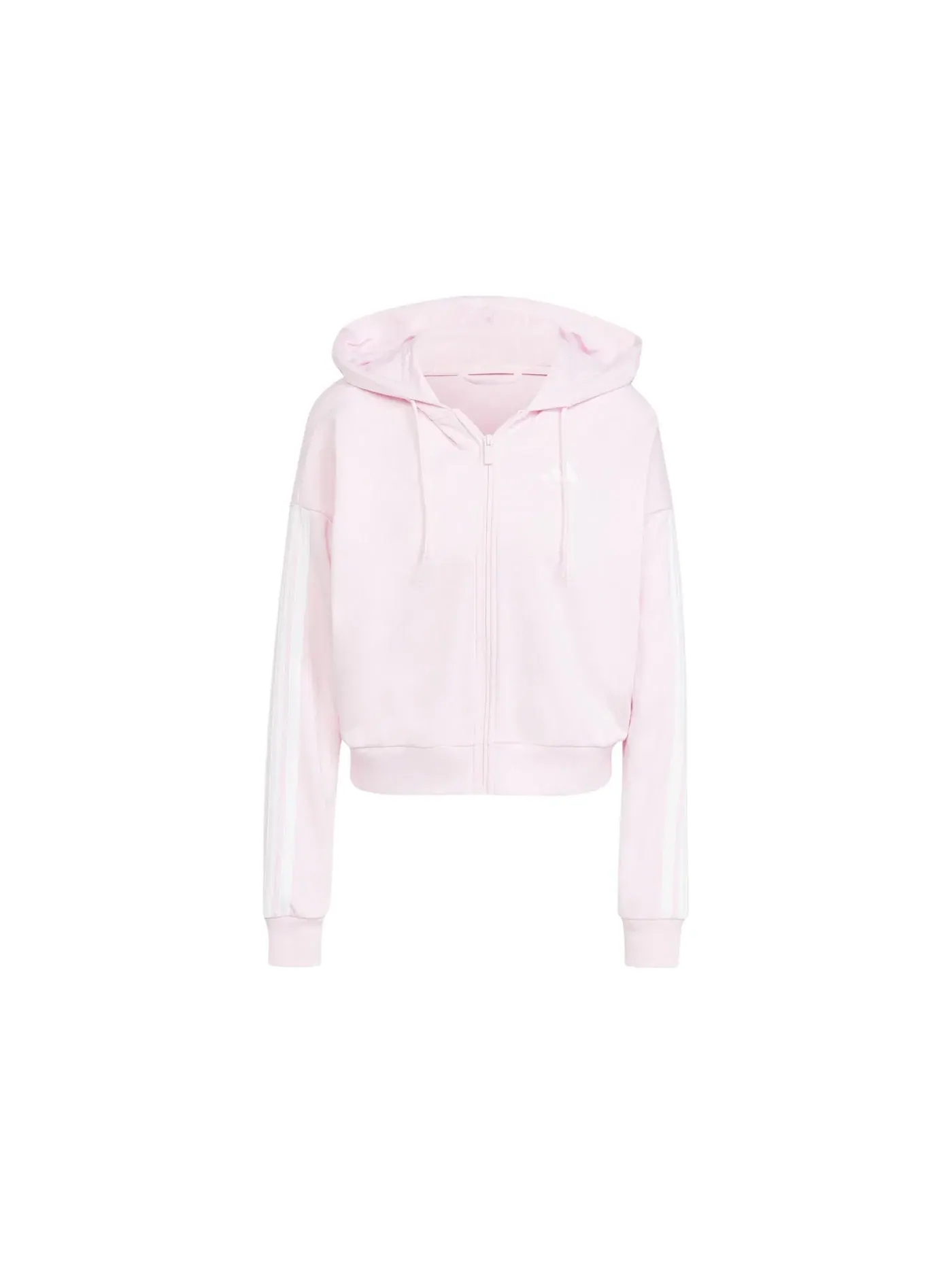 Женская худи на молнии с принтом Hoodie Adidas — изображение 1 из 1, прозрачный розовый/белый