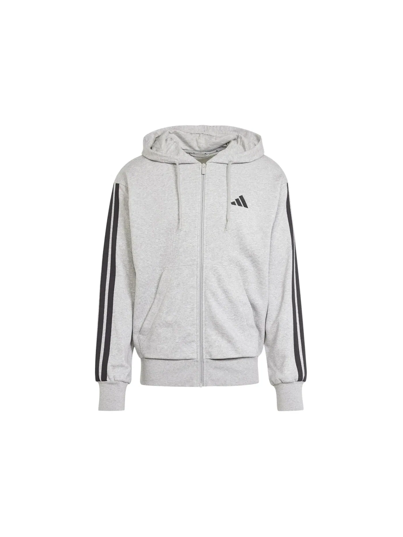 Мужская худи на молнии с принтом Adidas — изображение 1 из 1, серый/черный