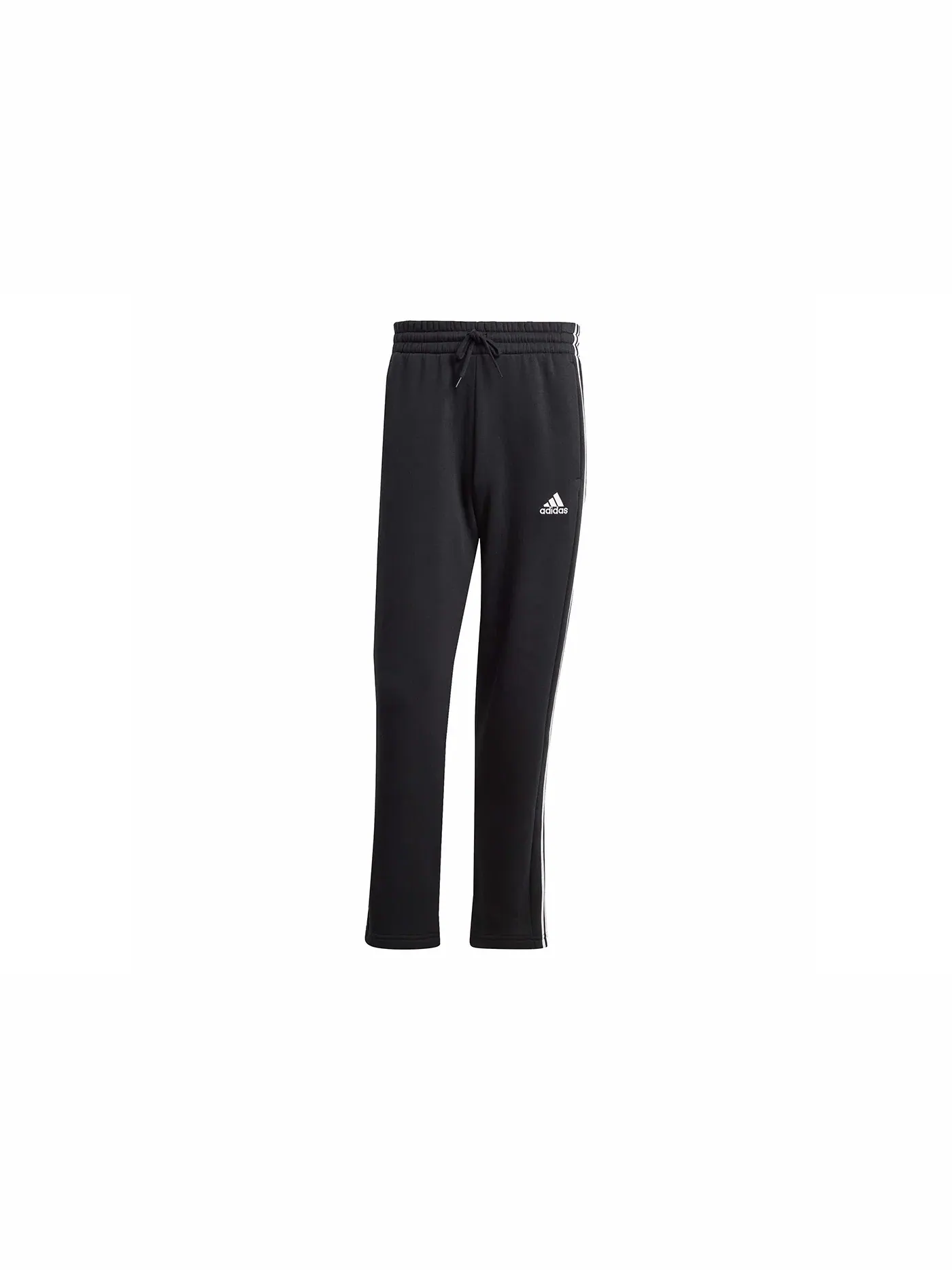 Мужские спортивные штаны из флиса с полосками Adidas — изображение 1 из 1, черный