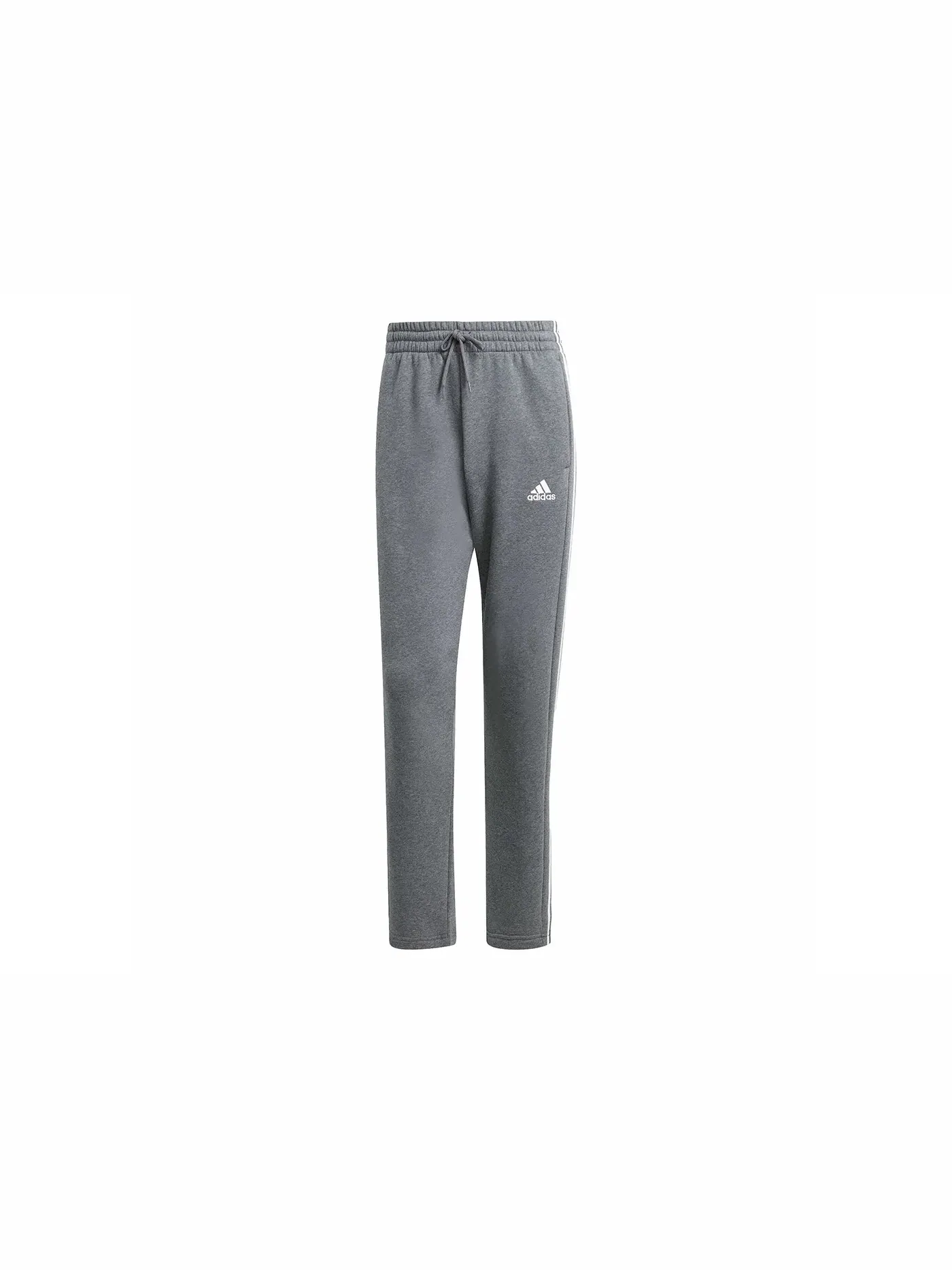 Мужские спортивные штаны из флиса с тремя полосками Adidas — изображение 1 из 1, темный серый