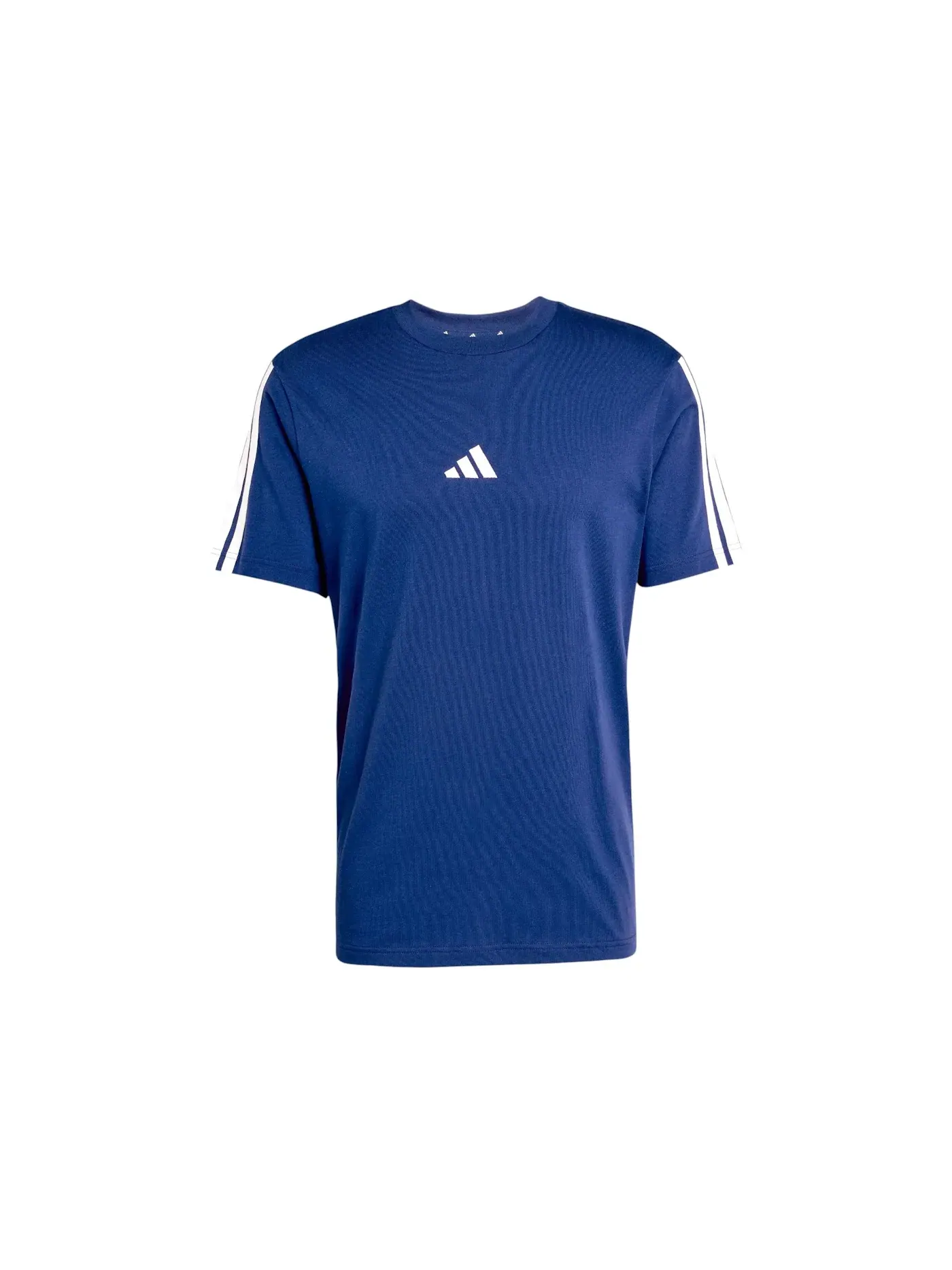 Мужская футболка с длинным рукавом Adidas Essentials 3-Stripes — изображение 1 из 1, темный синий белый
