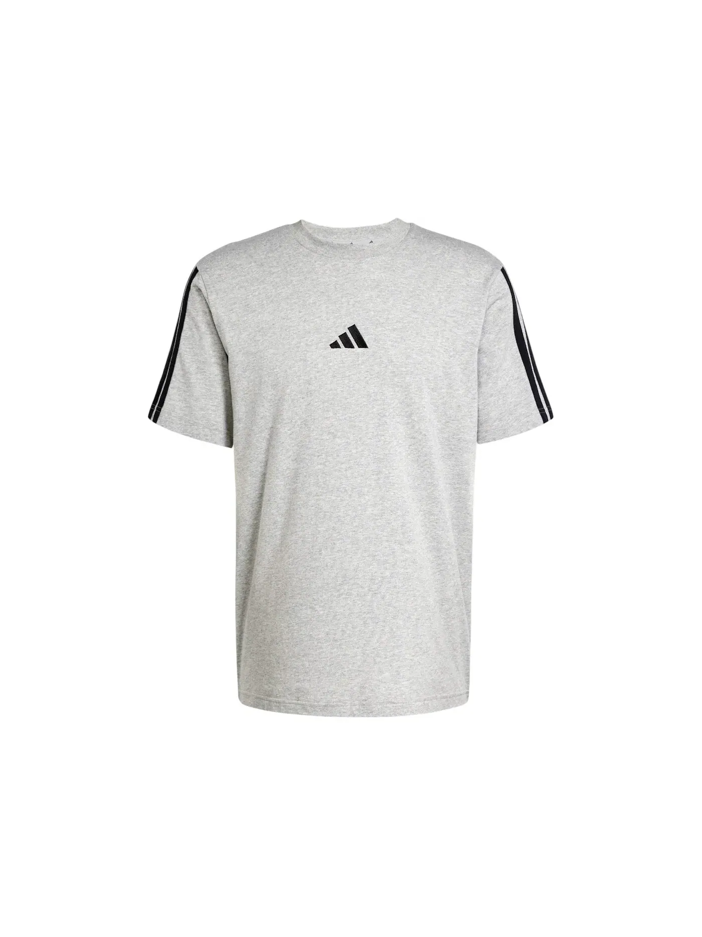 Мужская футболка с длинным рукавом Adidas Essentials 3-Stripes — изображение 1 из 1, серый/черный