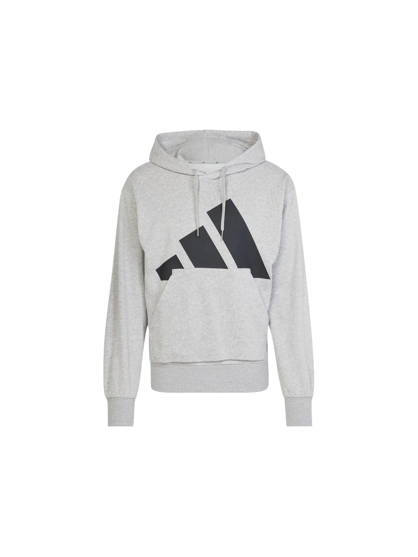 Мужская худи с длинным рукавом Essentials Big Logo French Terry Hoodie Adidas — изображение 1 из 1, серый/черный