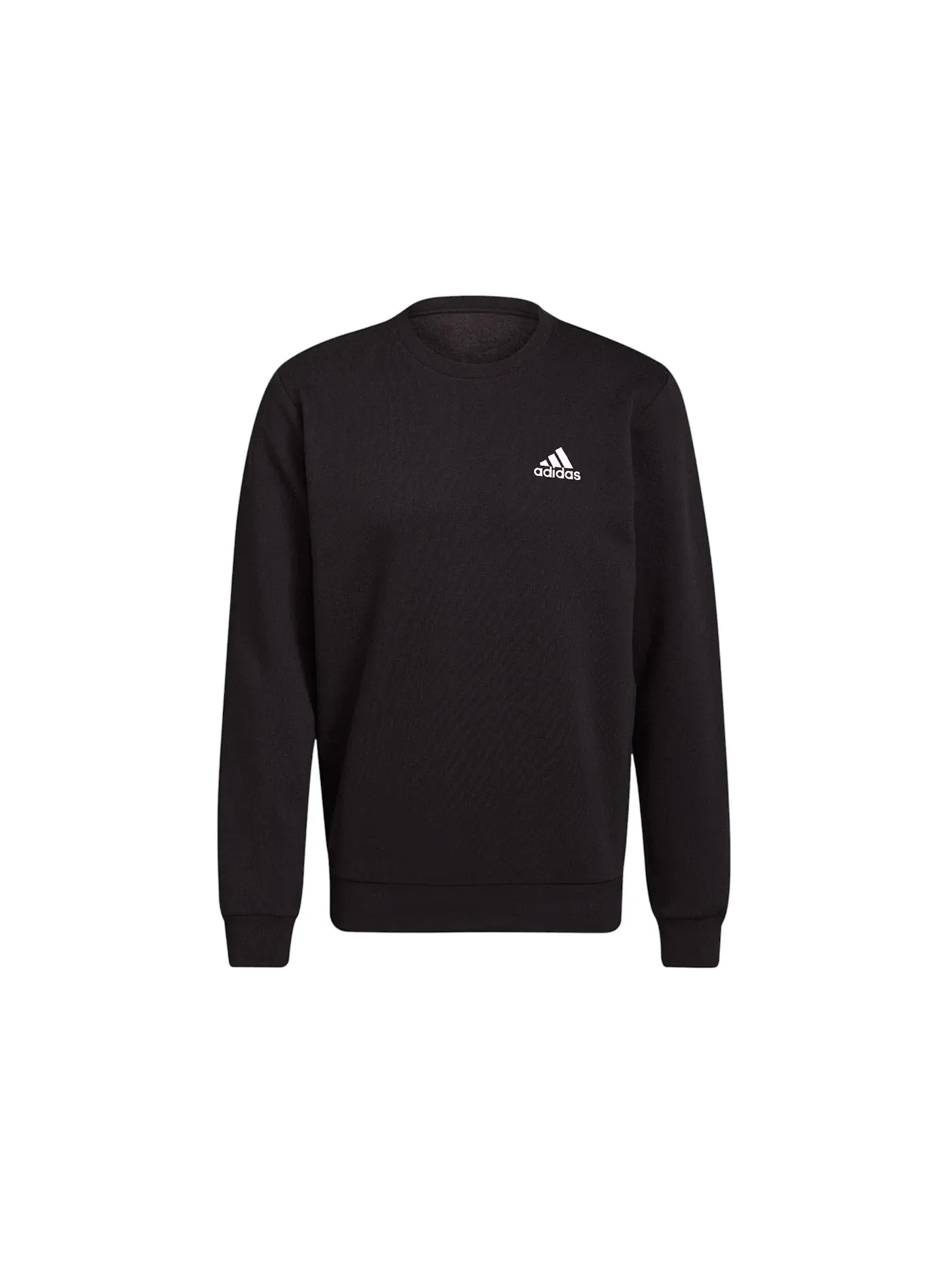 Мужской свитшот с флисом Essentials Fleece Adidas — изображение 1 из 1, черный/белый