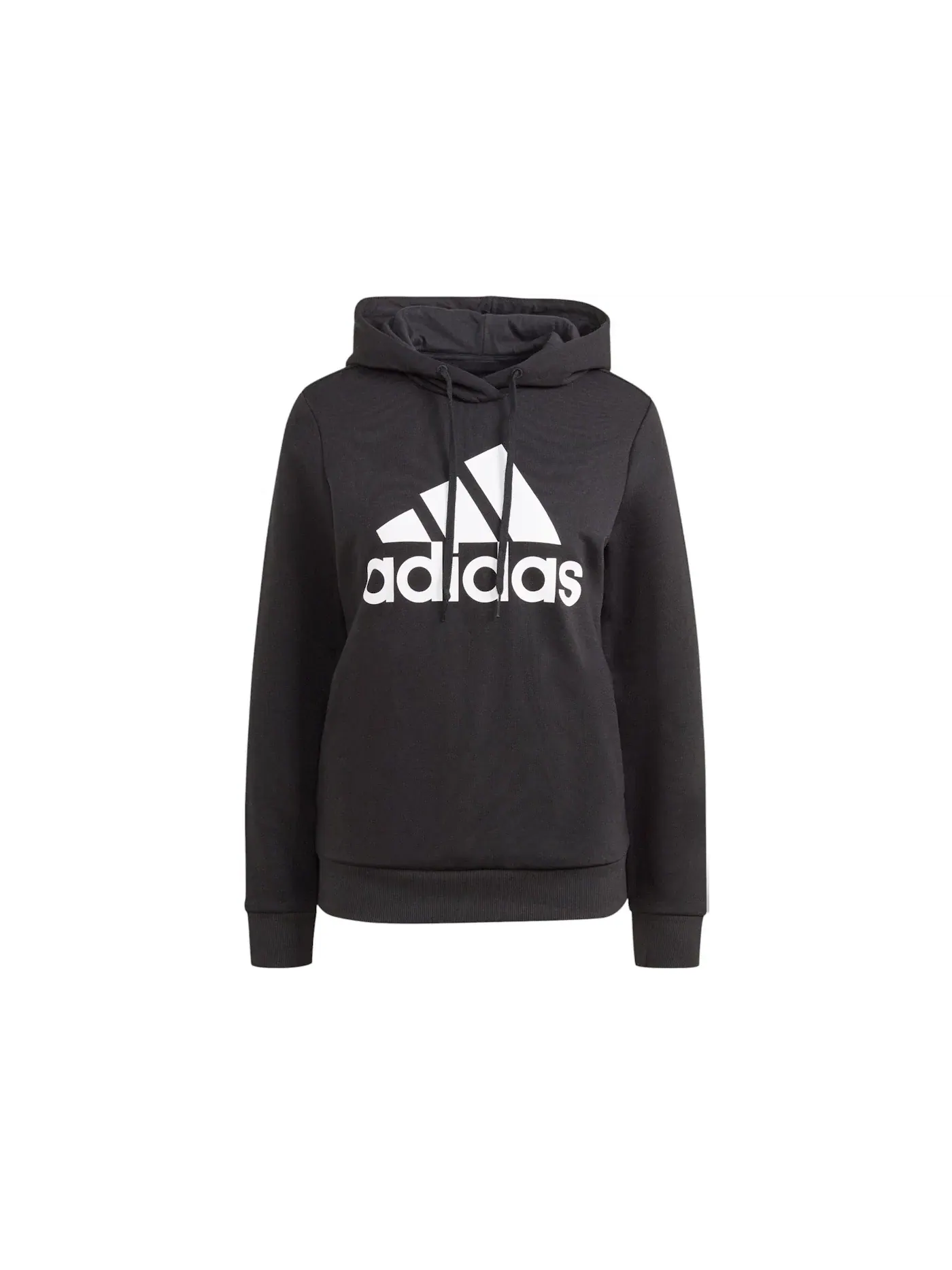 Женская худи с принтом Essentials Logo Fleece Hoodie Adidas — изображение 1 из 1, черный/белый
