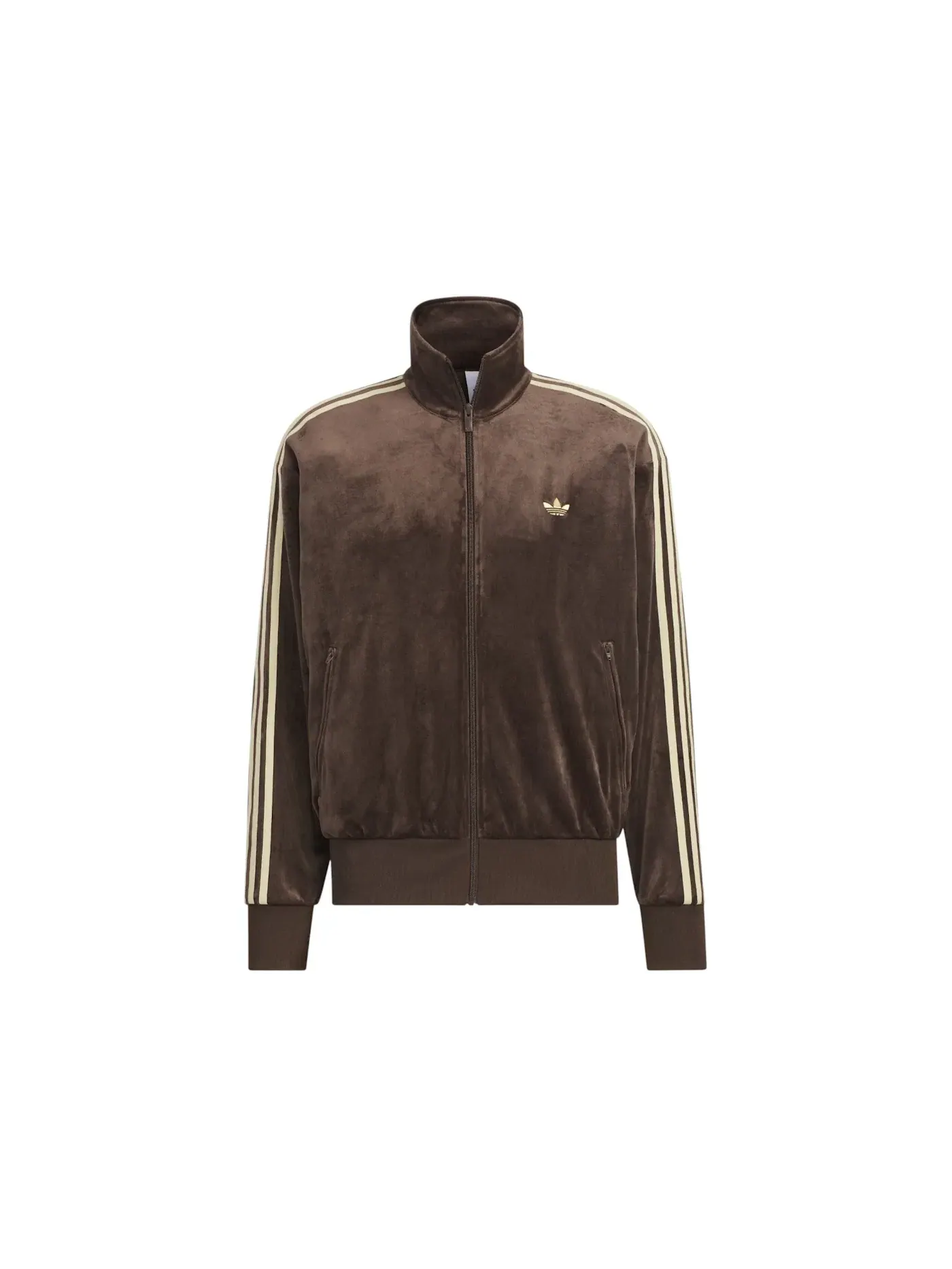 Мужская куртка из велюра Track Top Adidas — изображение 1 из 1, коричневый