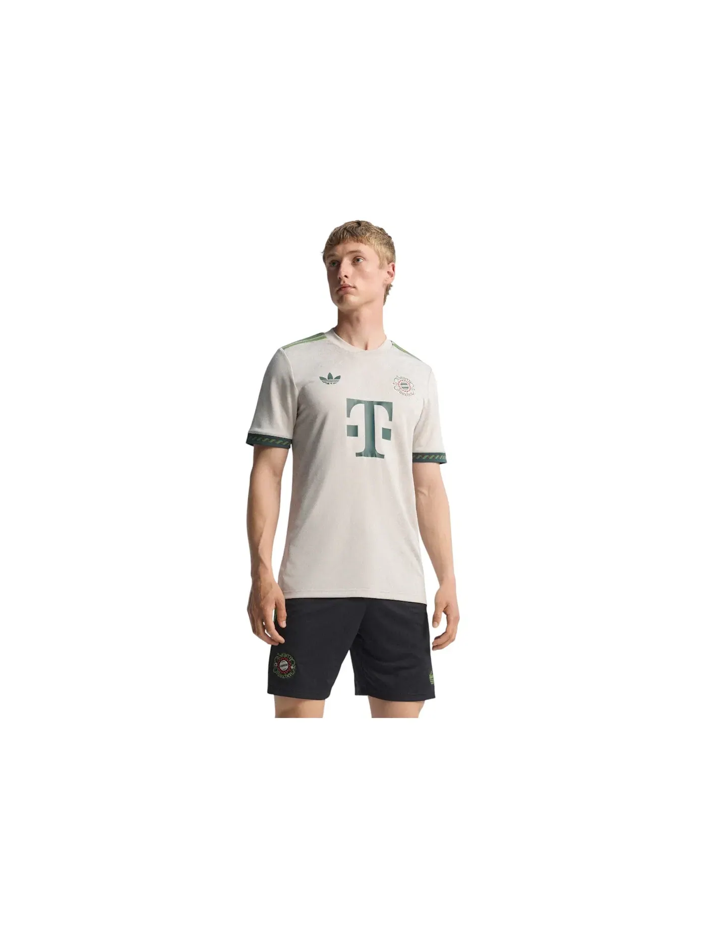 Мужская футбольная футболка с длинным рукавом Adidas Jersey — изображение 1 из 1, бежевый