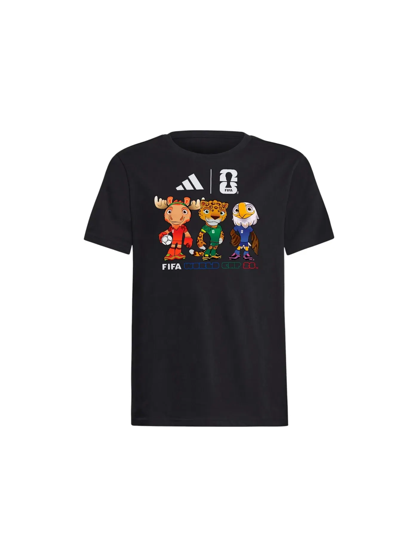 Детская футболка с принтом Adidas FIFA World Cup 2026 Fresh T-Shirt — изображение 1 из 1, черный