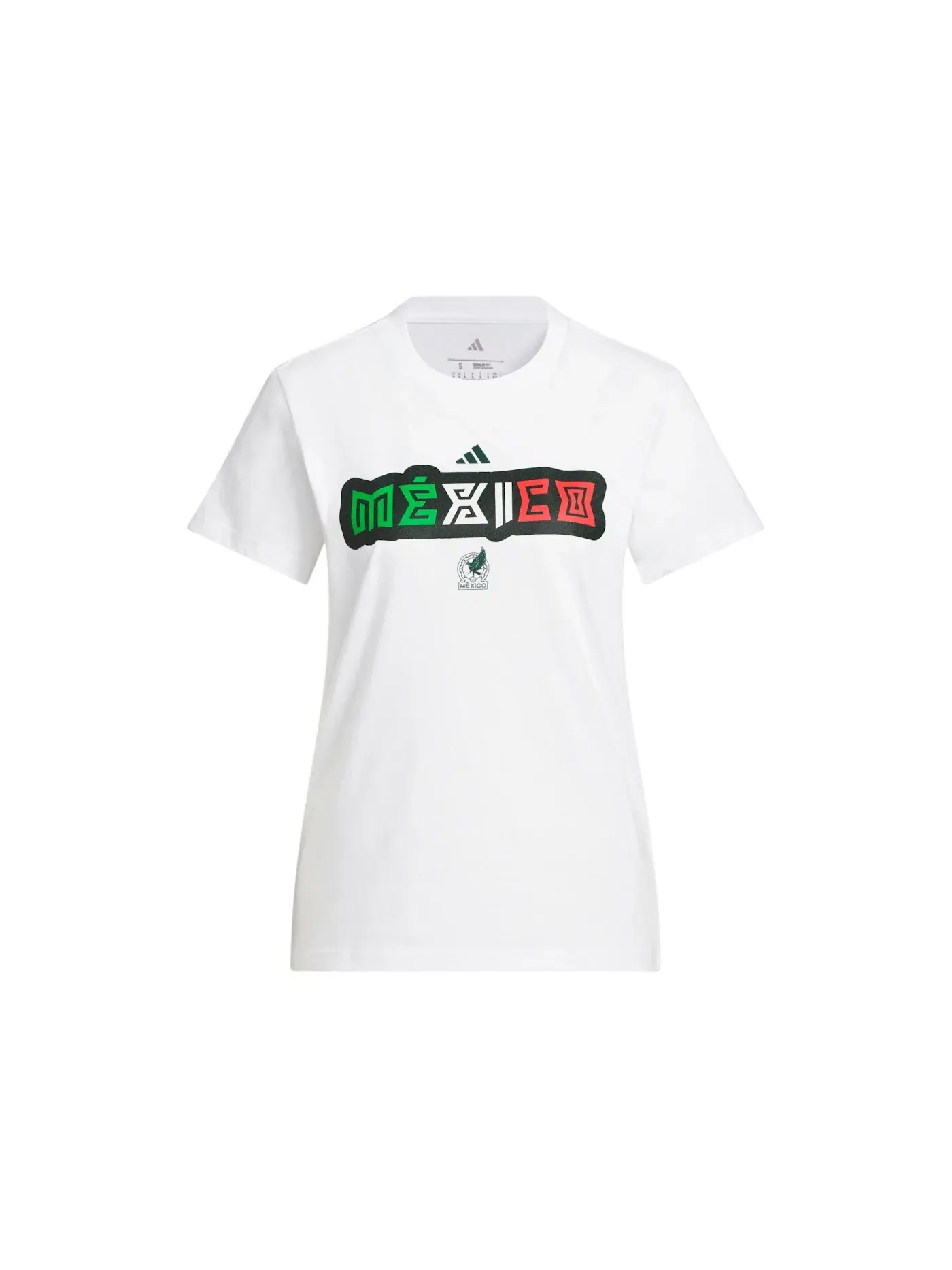 Женская футболка с принтом Adidas FIFA World Cup 2026 Mexico Home Graphic Tee — изображение 1 из 1, белый