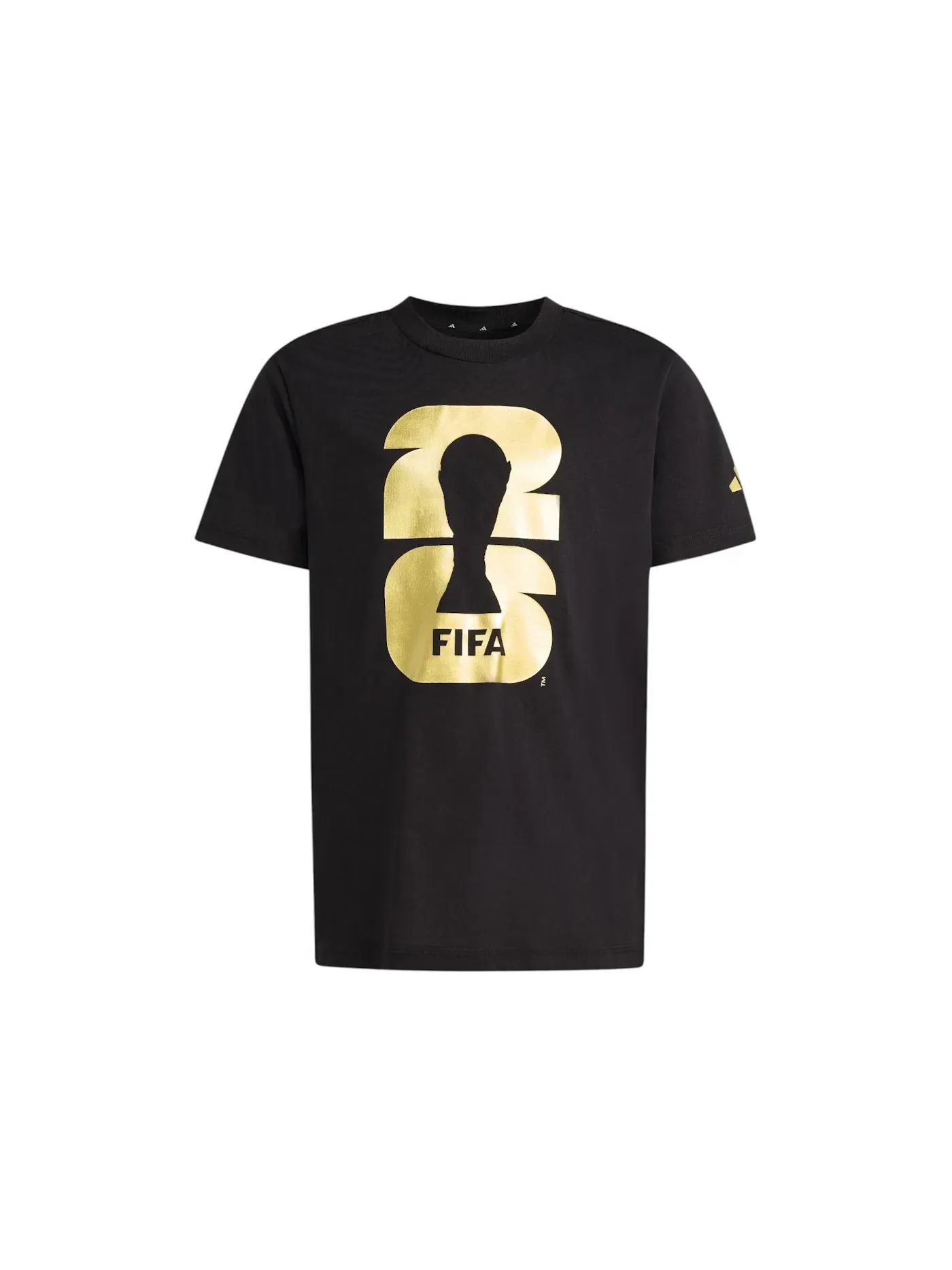 Детская футболка с принтом FIFA World Cup 2026 Official Emblem Adidas — изображение 1 из 1, черный