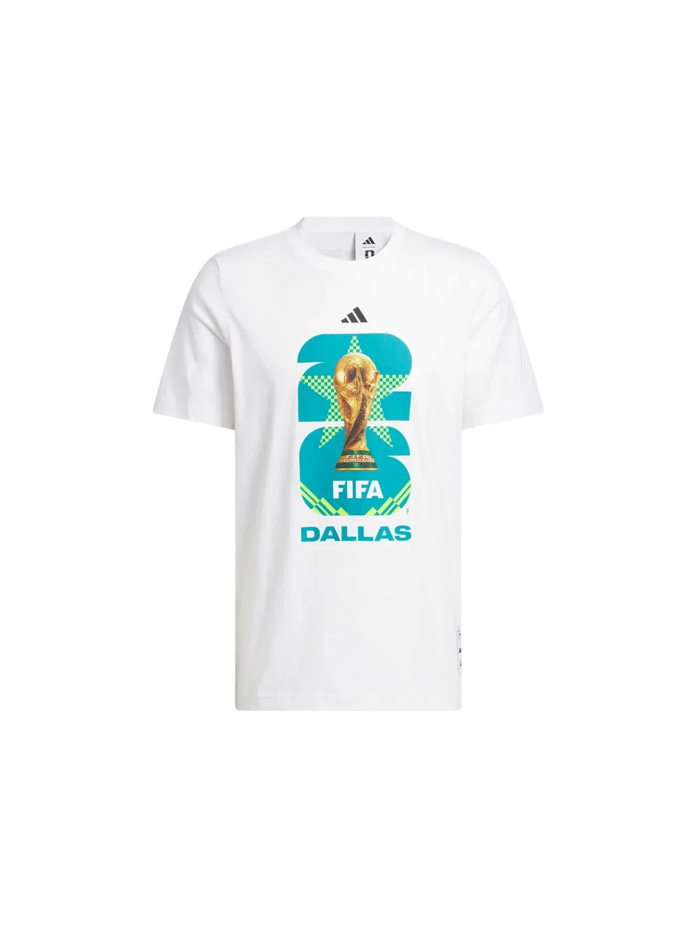 Мужская футболка с принтом FIFA World Cup 26 Host City Dallas T-Shirt Adidas — изображение 1 из 1, белый