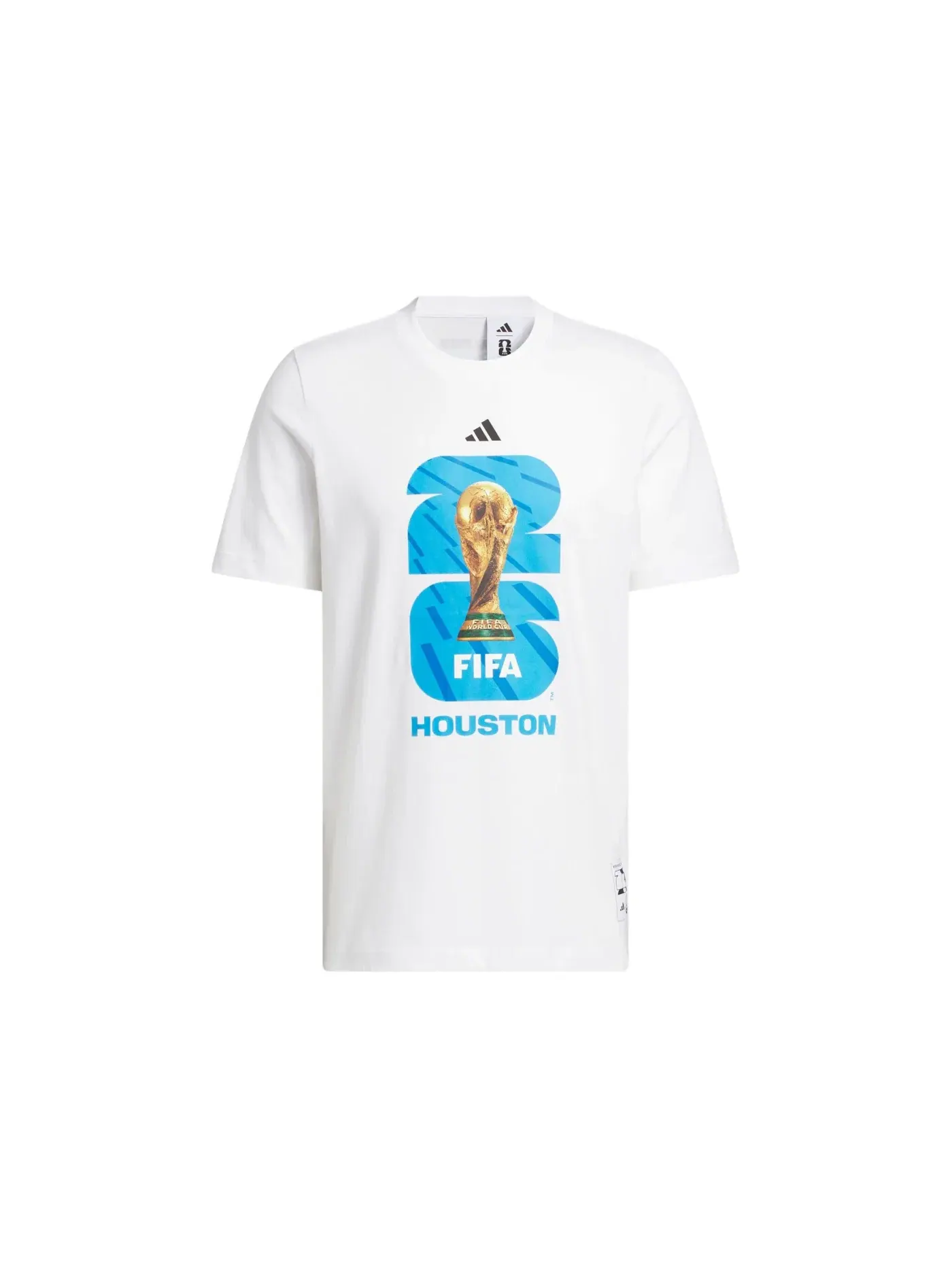 Мужская футболка с принтом Adidas FIFA World Cup 26 Host City Houston Graphic T-Shirt — изображение 1 из 1, белый