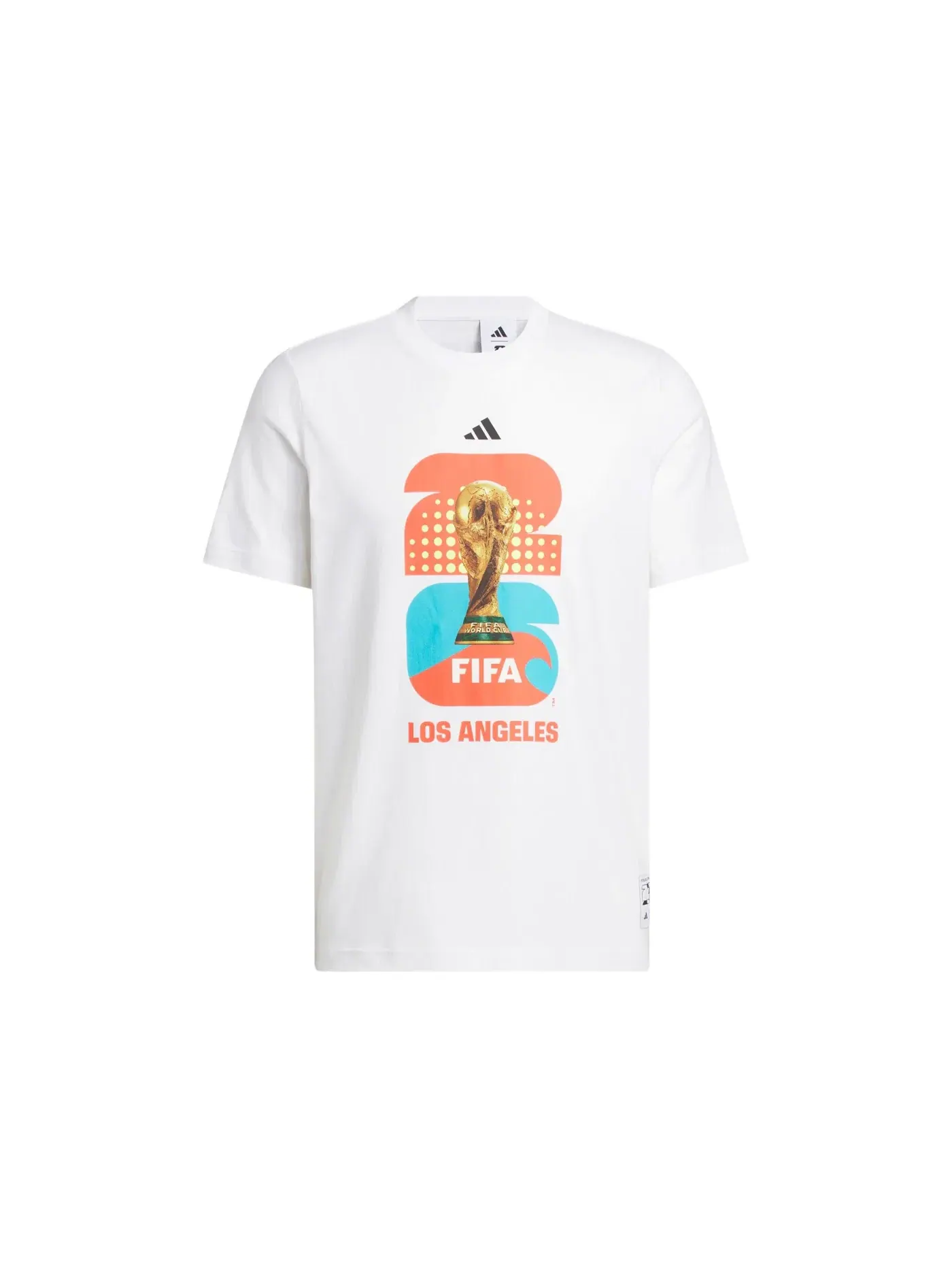 Мужская футболка с принтом Adidas FIFA World Cup 26 Host City Los Angeles Graphic T-Shirt — изображение 1 из 1, белый