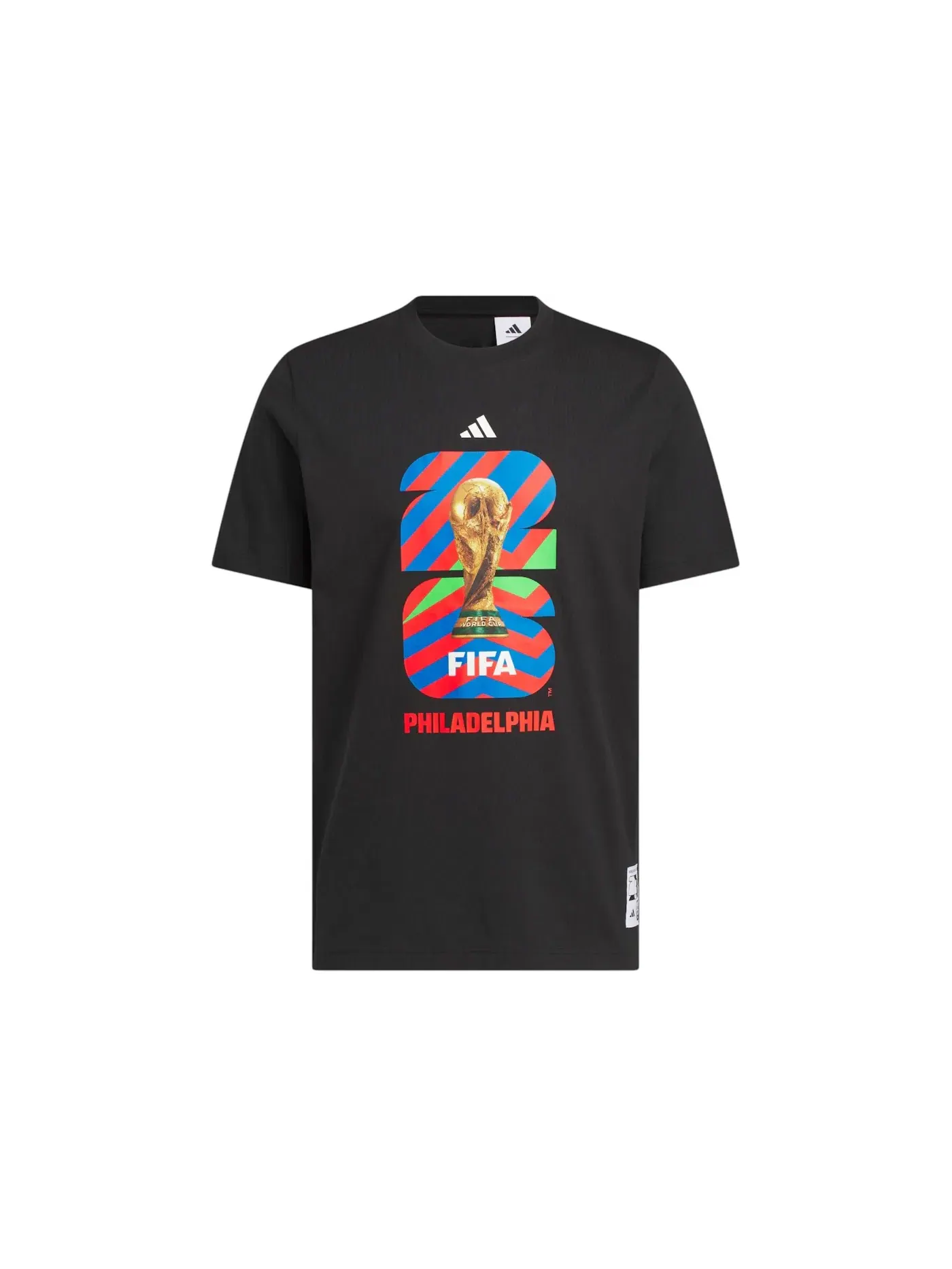 Мужская футболка с принтом Philadelphia Graphic Adidas — изображение 1 из 1, черный