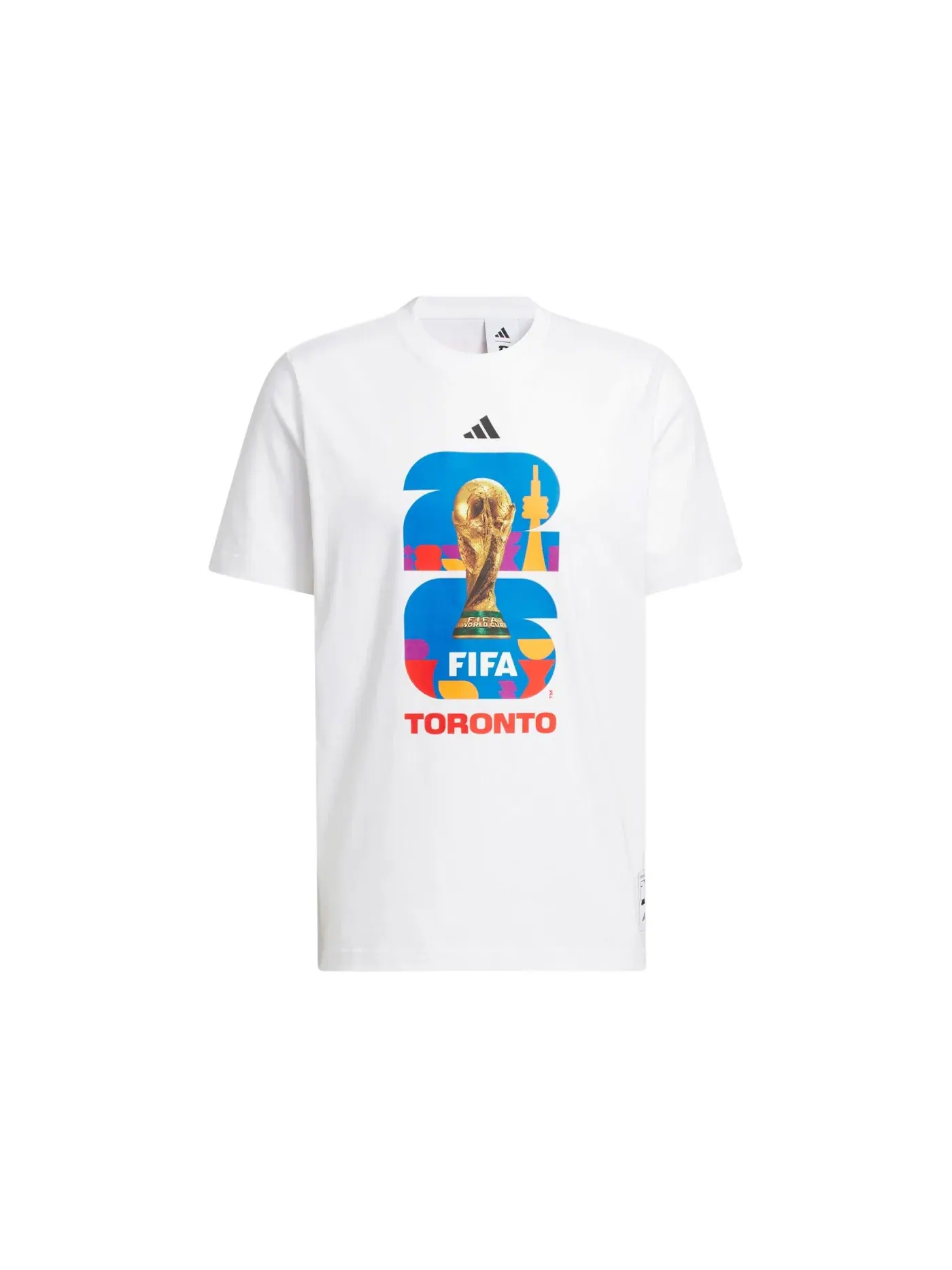 Мужская футболка с принтом Adidas FIFA World Cup 26 Host City Toronto Graphic T-Shirt — изображение 1 из 1, белый