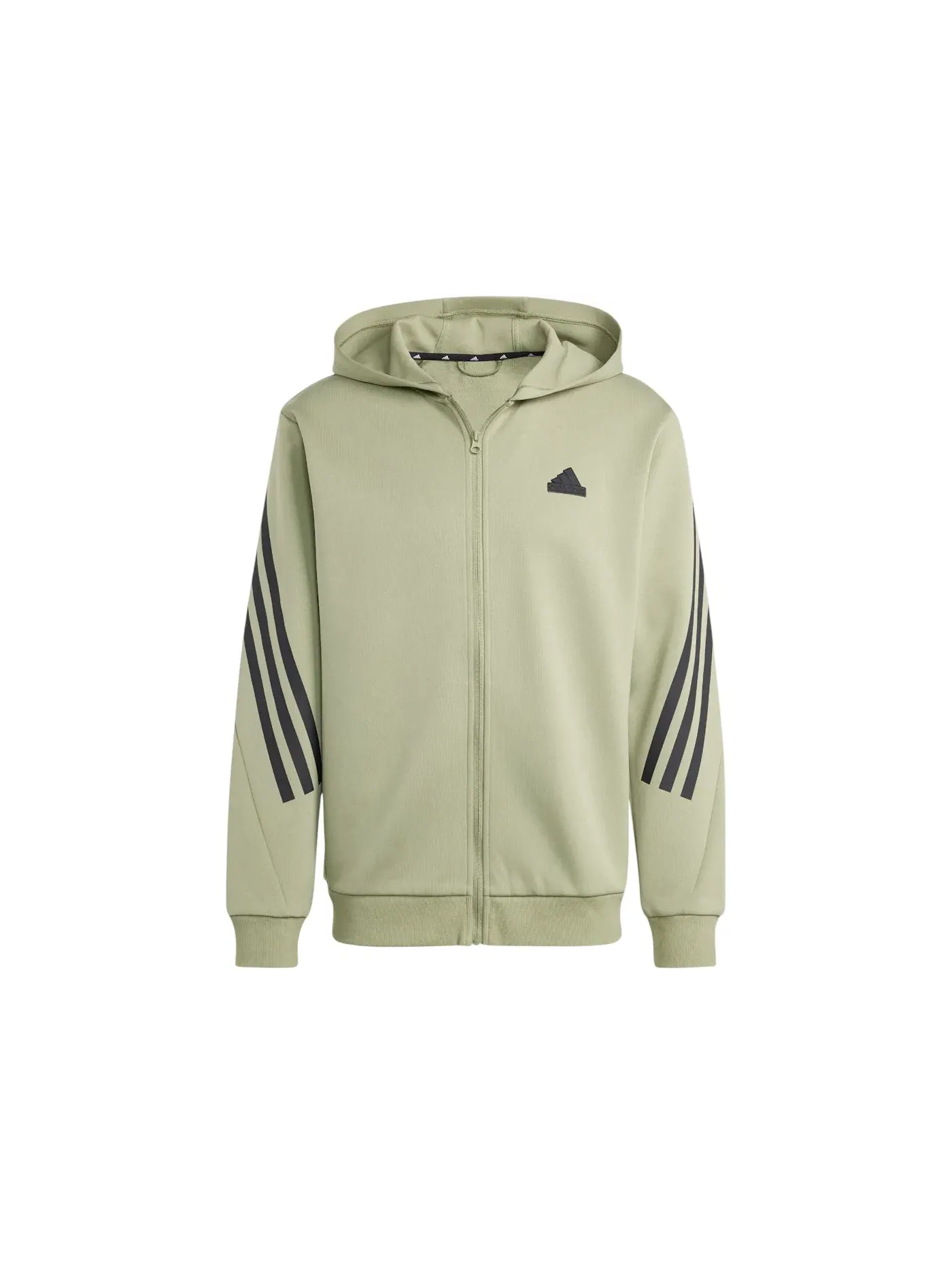 Мужская худи с молнией Future Icons 3-Stripes Full Zip Adidas — изображение 1 из 1, зеленый