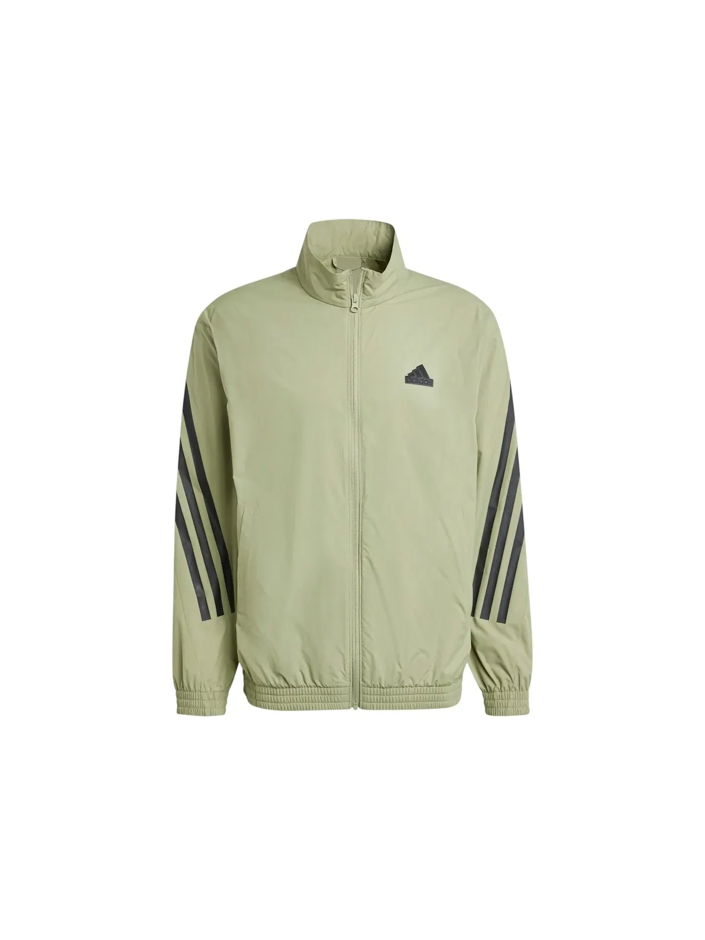 Мужская куртка-ветровка с принтом Future Icons 3-Stripes Adidas — изображение 1 из 1, зеленый