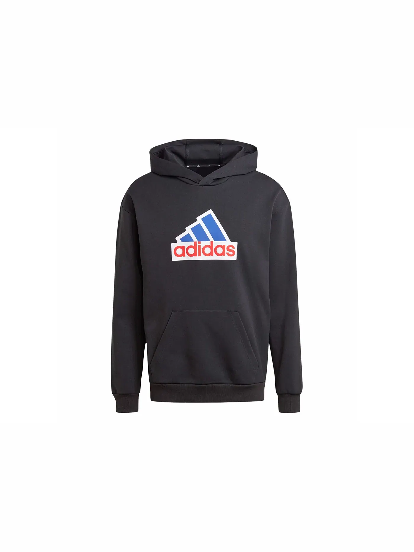 Мужская худи с принтом Adidas — изображение 1 из 1, черный