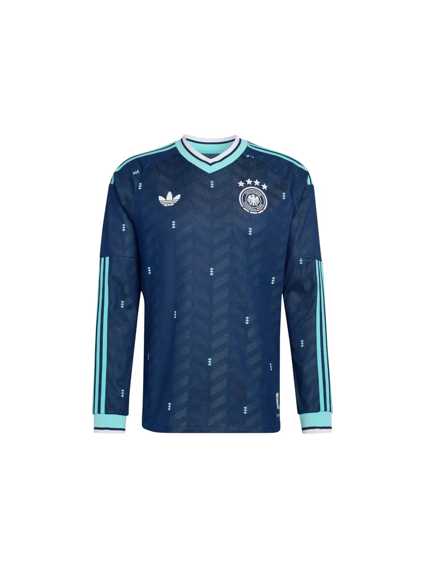 Мужская футболка с длинным рукавом аутентичная Jersey Adidas — изображение 1 из 2, темно-синий