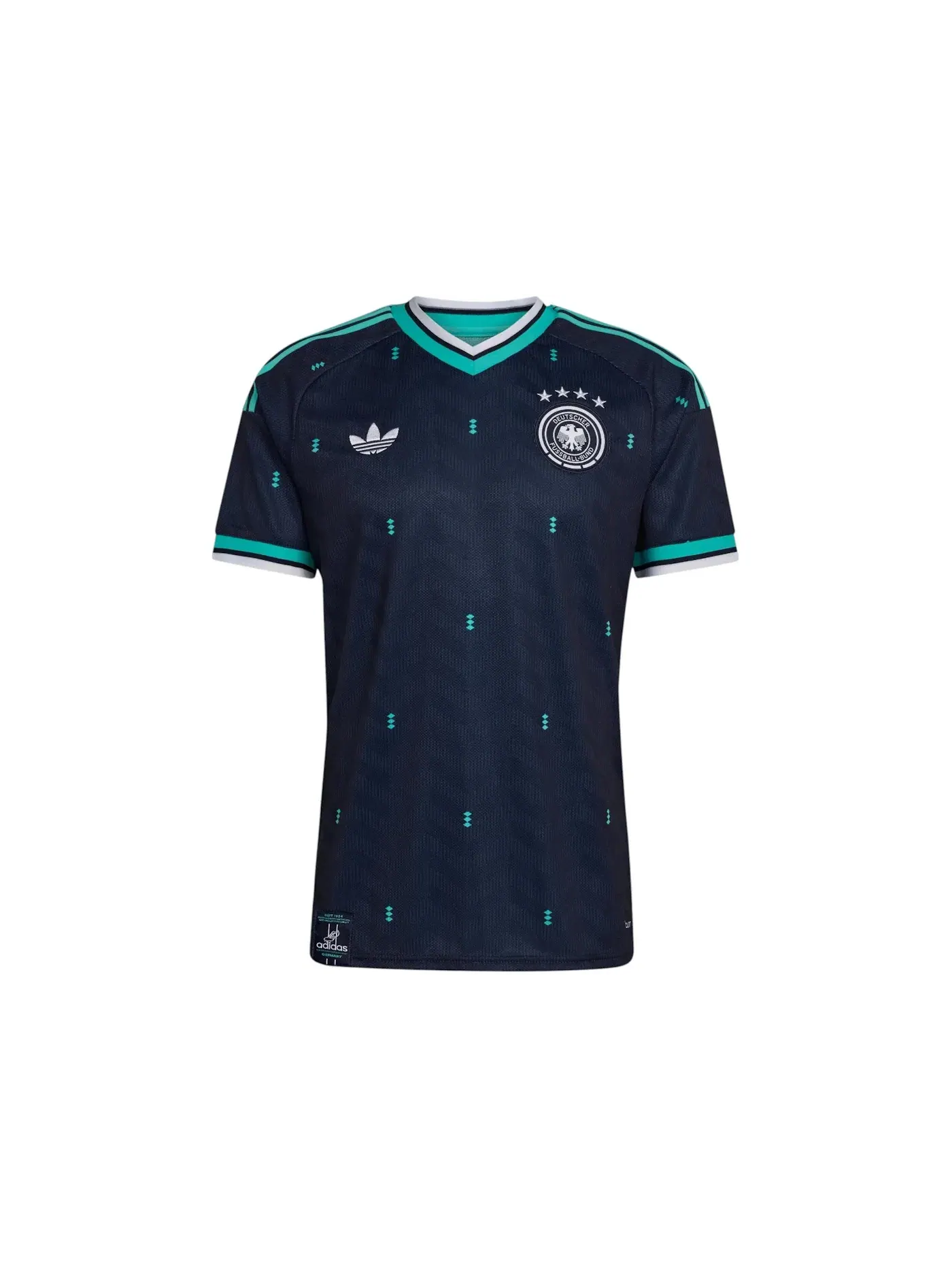 Мужская футбольная футболка с длинным рукавом Jersey Adidas — изображение 1 из 1, темно-синий
