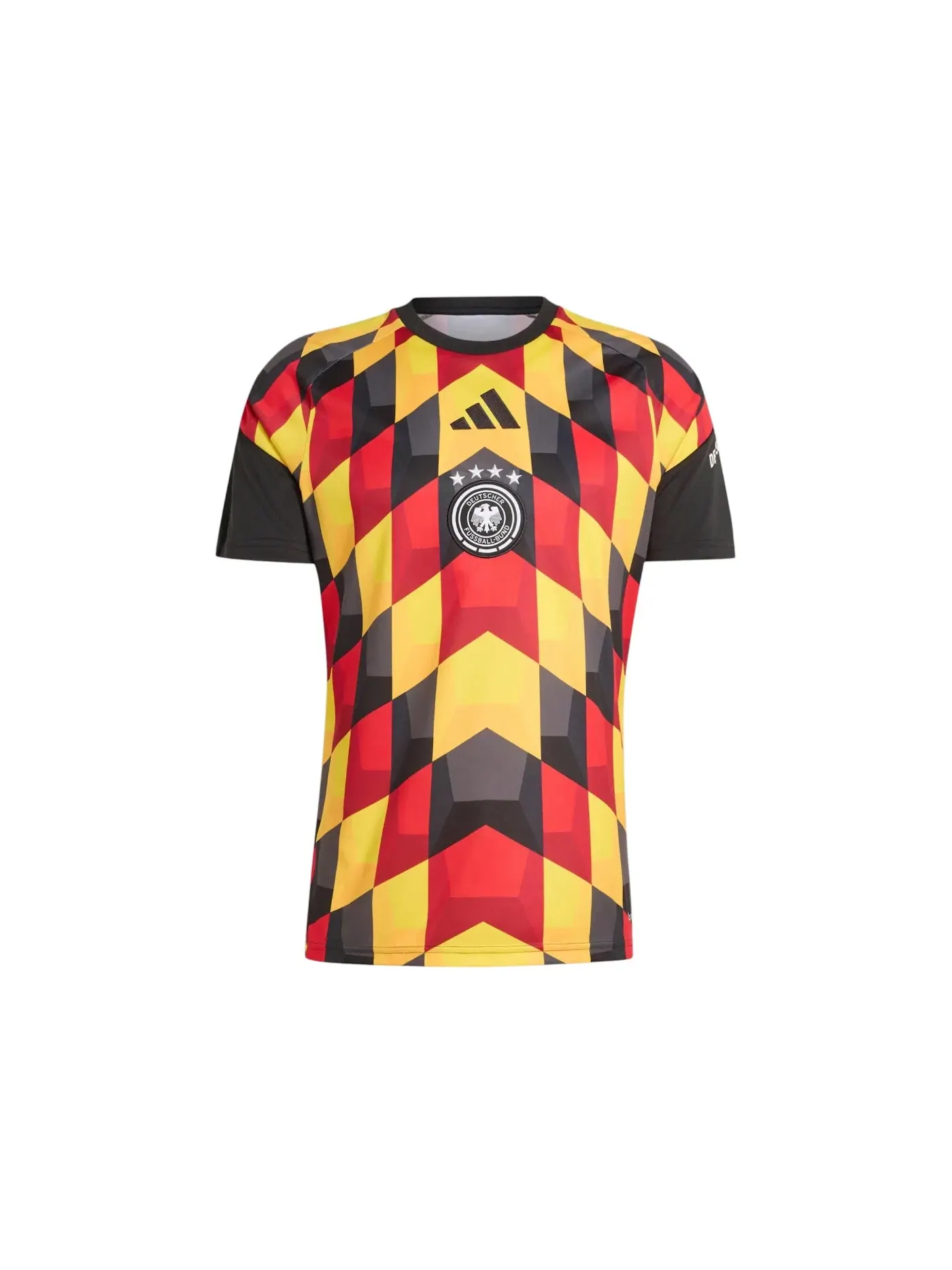 Мужская футболка с длинным рукавом Adidas Germany 26 Home Pre Match Jersey — изображение 1 из 1, черный/желтый
