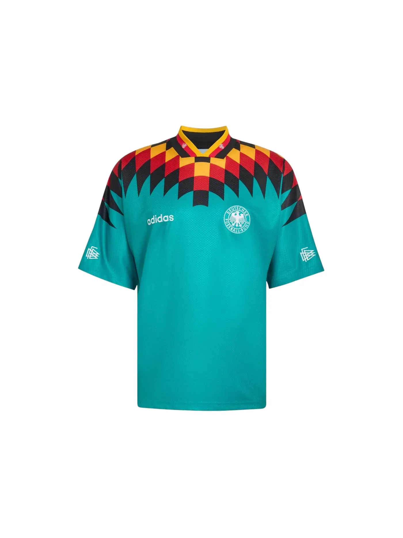 Мужская футбольная футболка с принтом Adidas Germany Away 1994 Jersey — изображение 1 из 1, зеленый