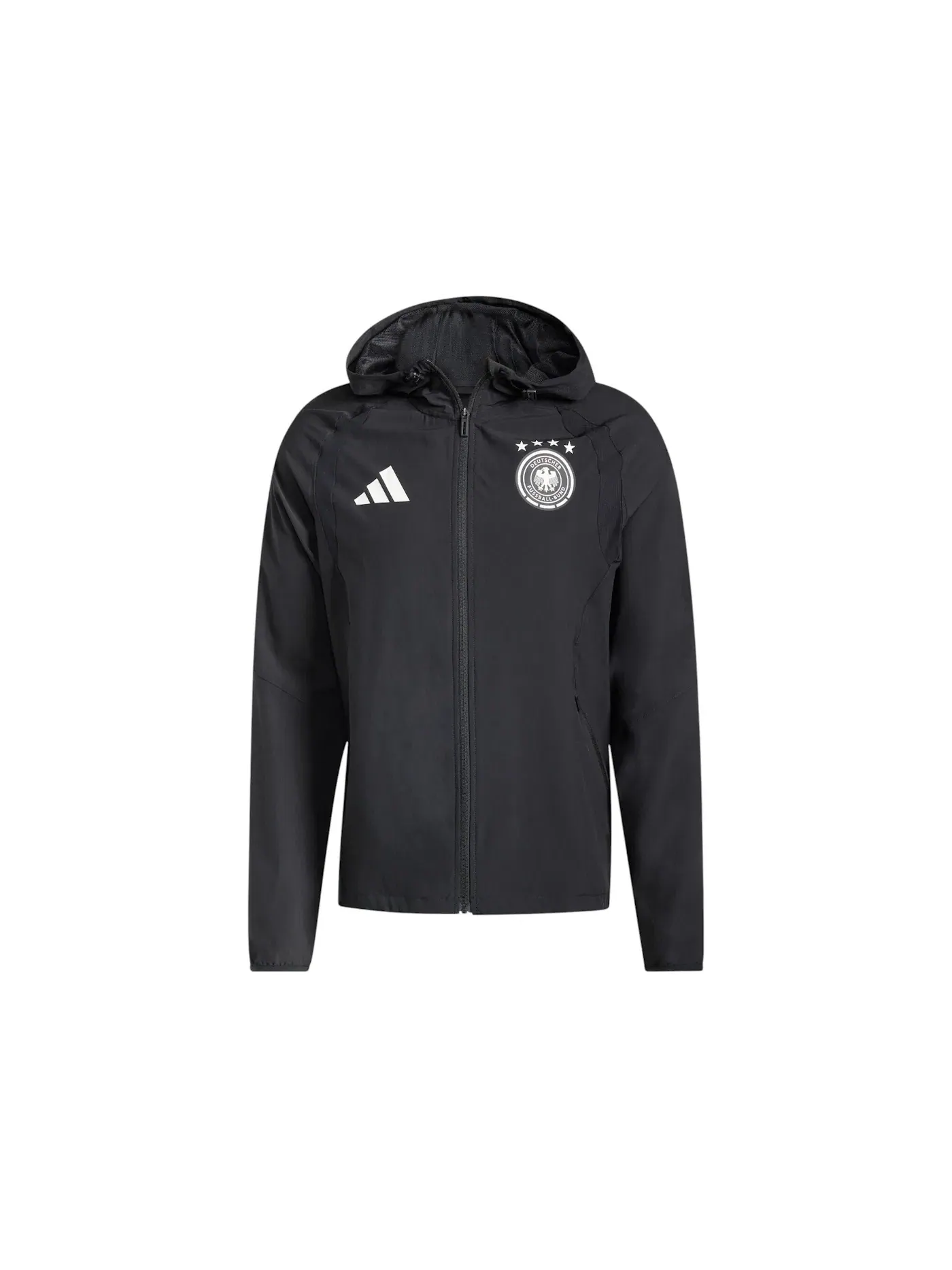 Мужская ветровка с длинным рукавом Adidas Tiro Travel Full Zip Windbreaker — изображение 1 из 1, черный